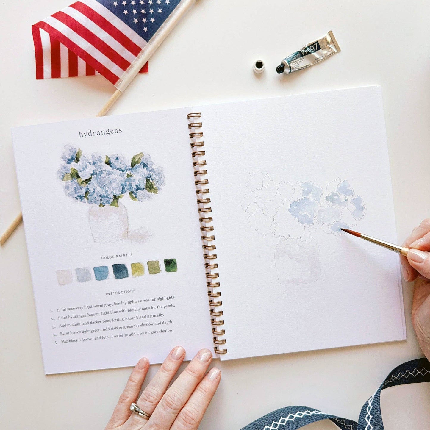 Americana Watercolor Workbook by Watercolor Artist Emily Lex