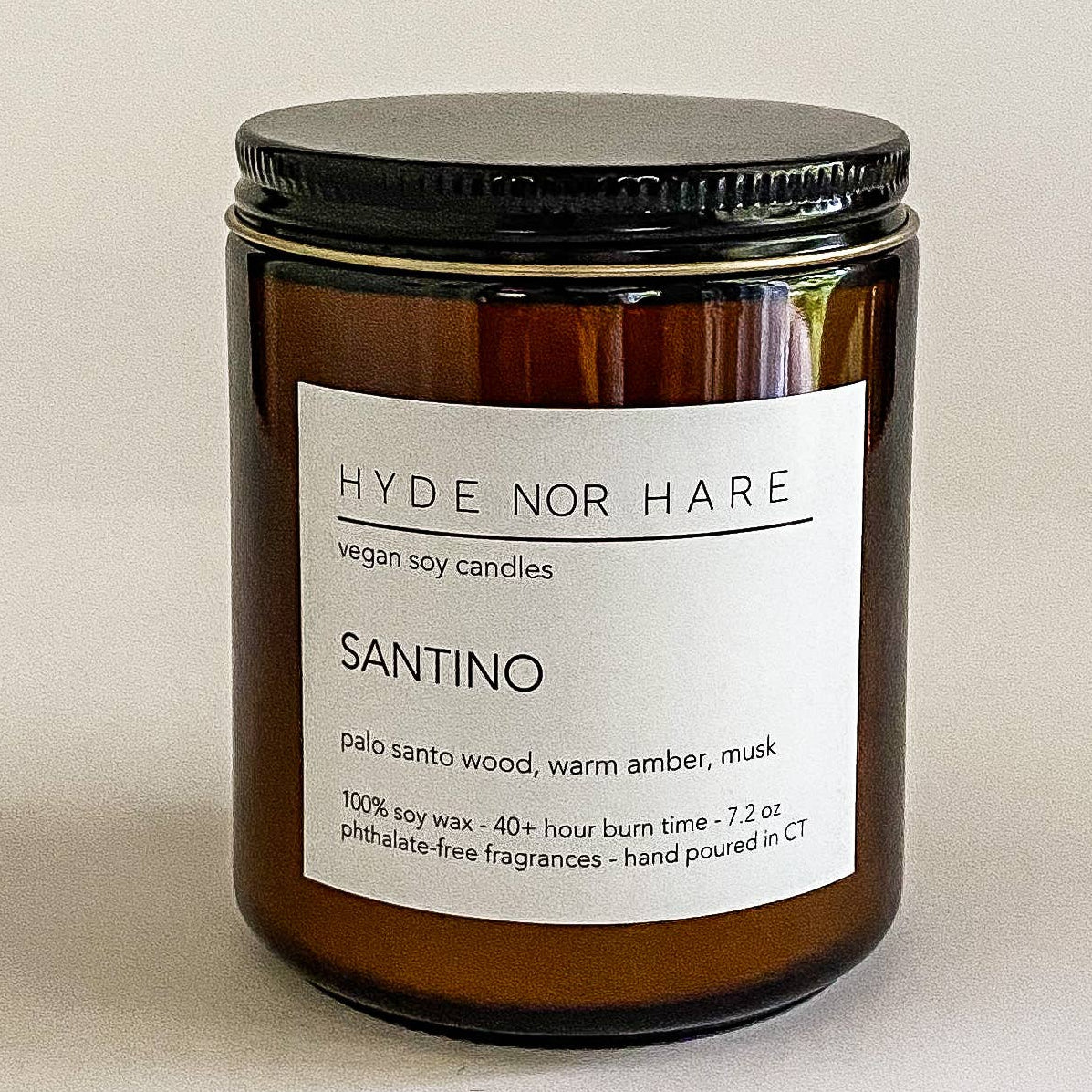Santino Vegan Soy Candle by HYDE NOR HARE