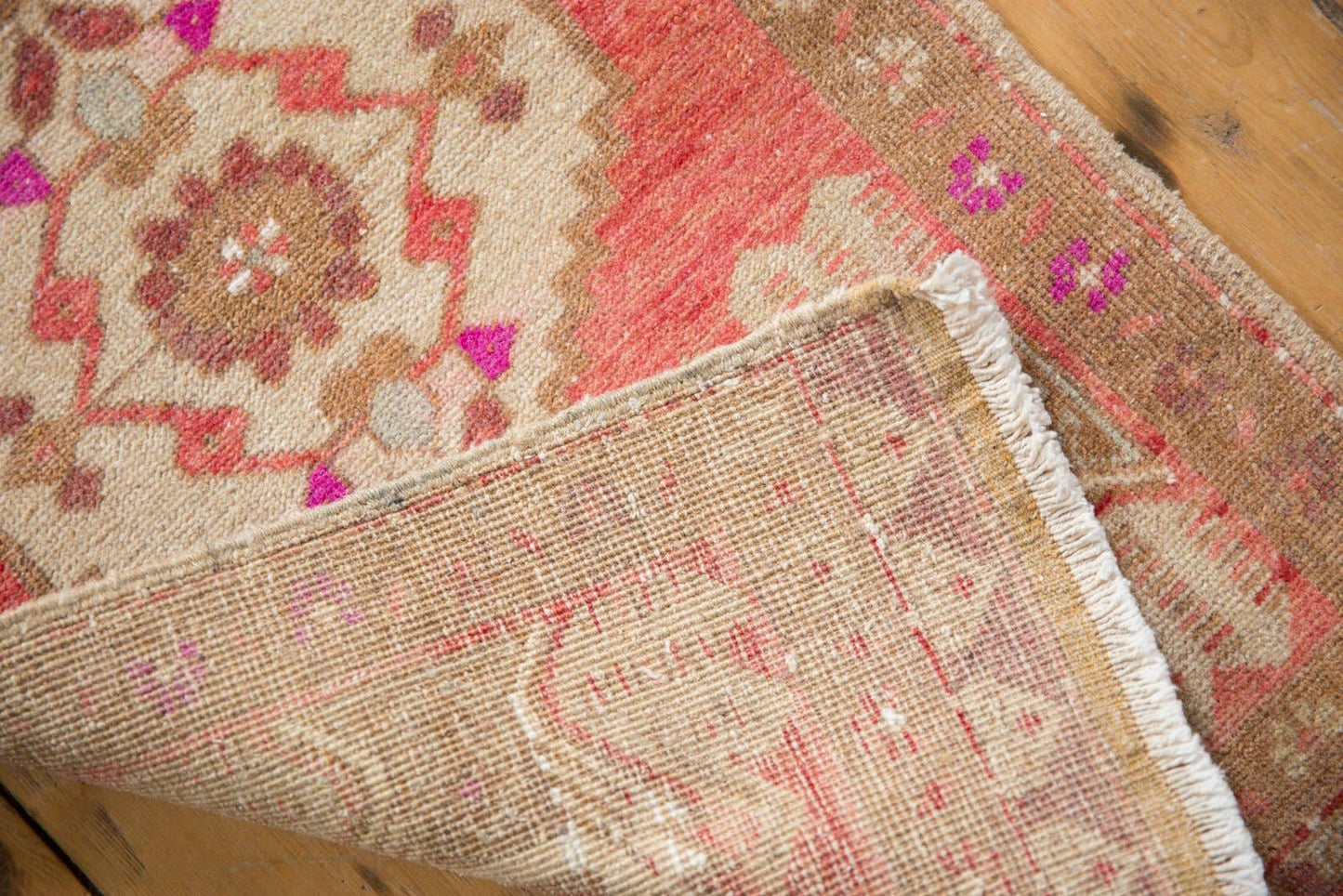 Vintage 1980s Handwoven Distressed Turkish Oushak Rug