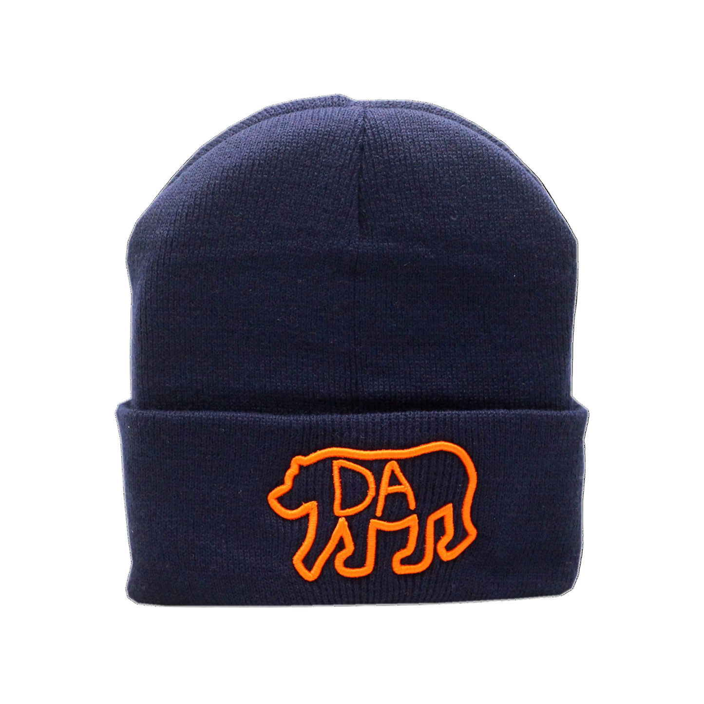 Navy & Orange Da Bears Cuffed Knit Beanie