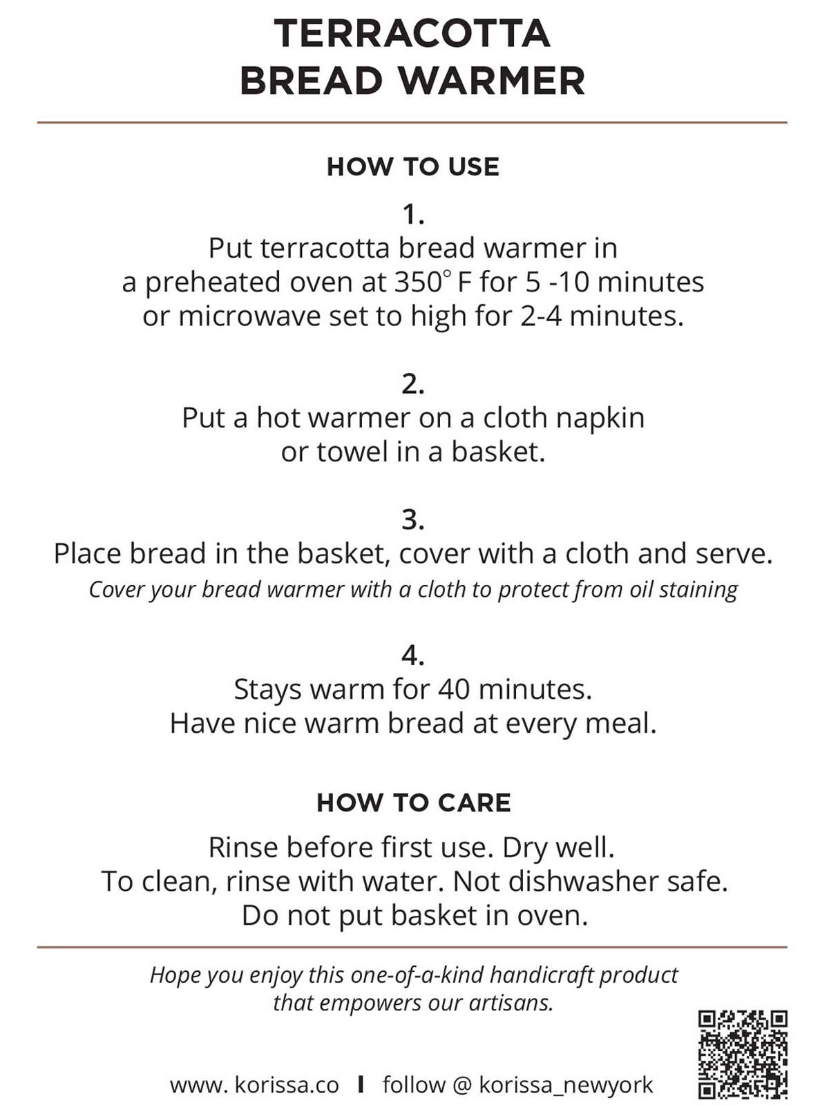 Dove & Olive Branch Handmade Bread Warmer & Wicker Basket