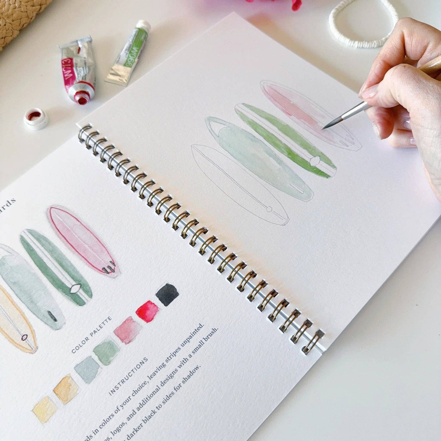 Tropical Watercolor Workbook by Watercolor Artist Emily Lex