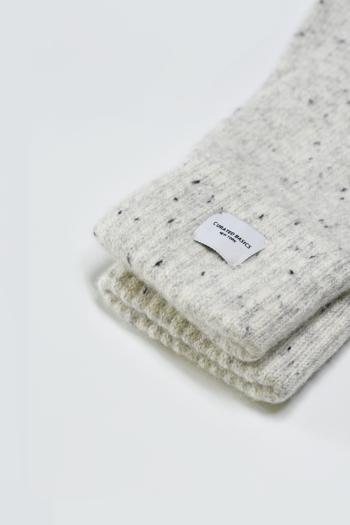 Gray Cashmere Wool Knitted Gloves