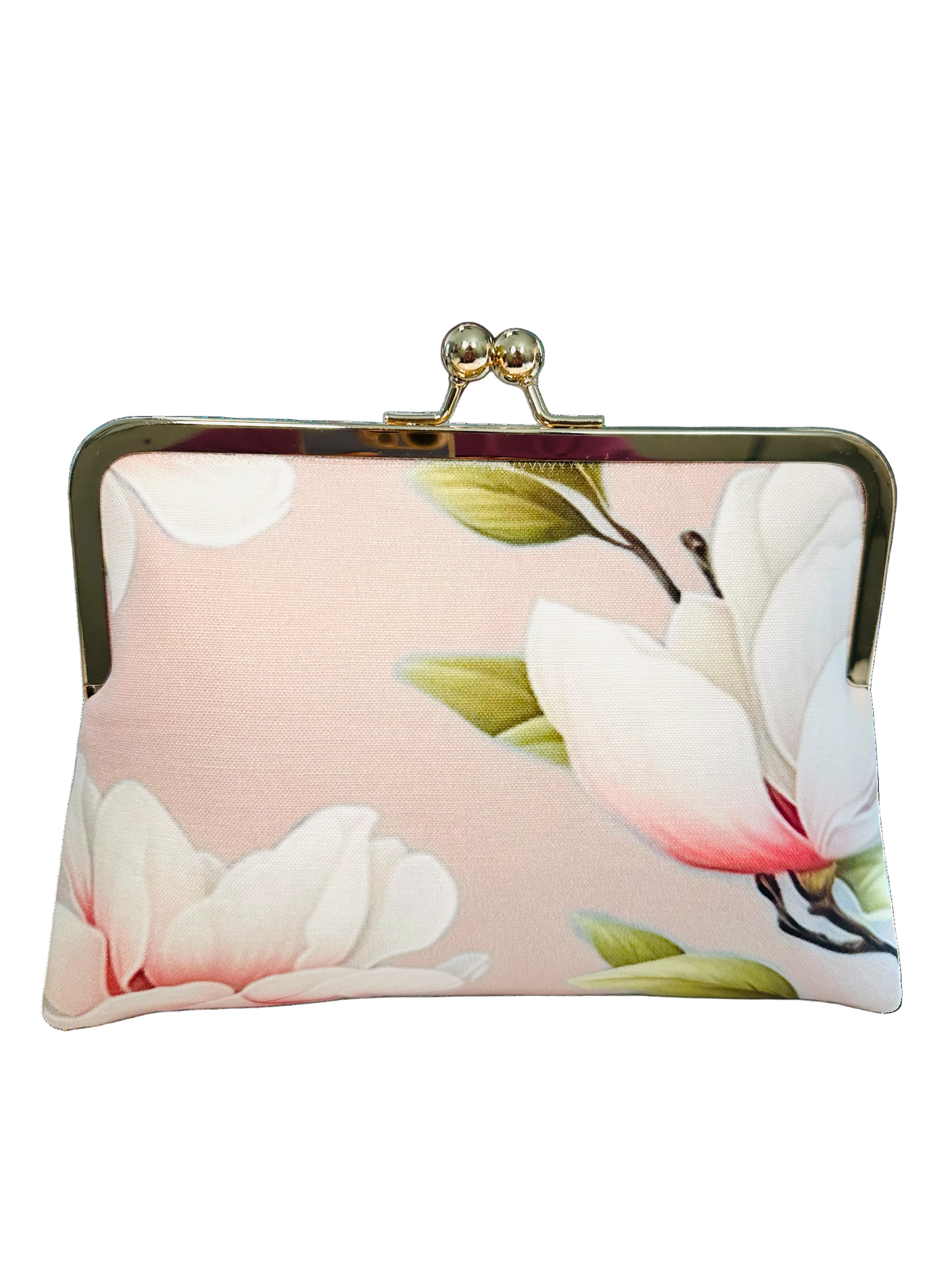 Blushing Magnolias Handmade Clutch by Kiki & Syds