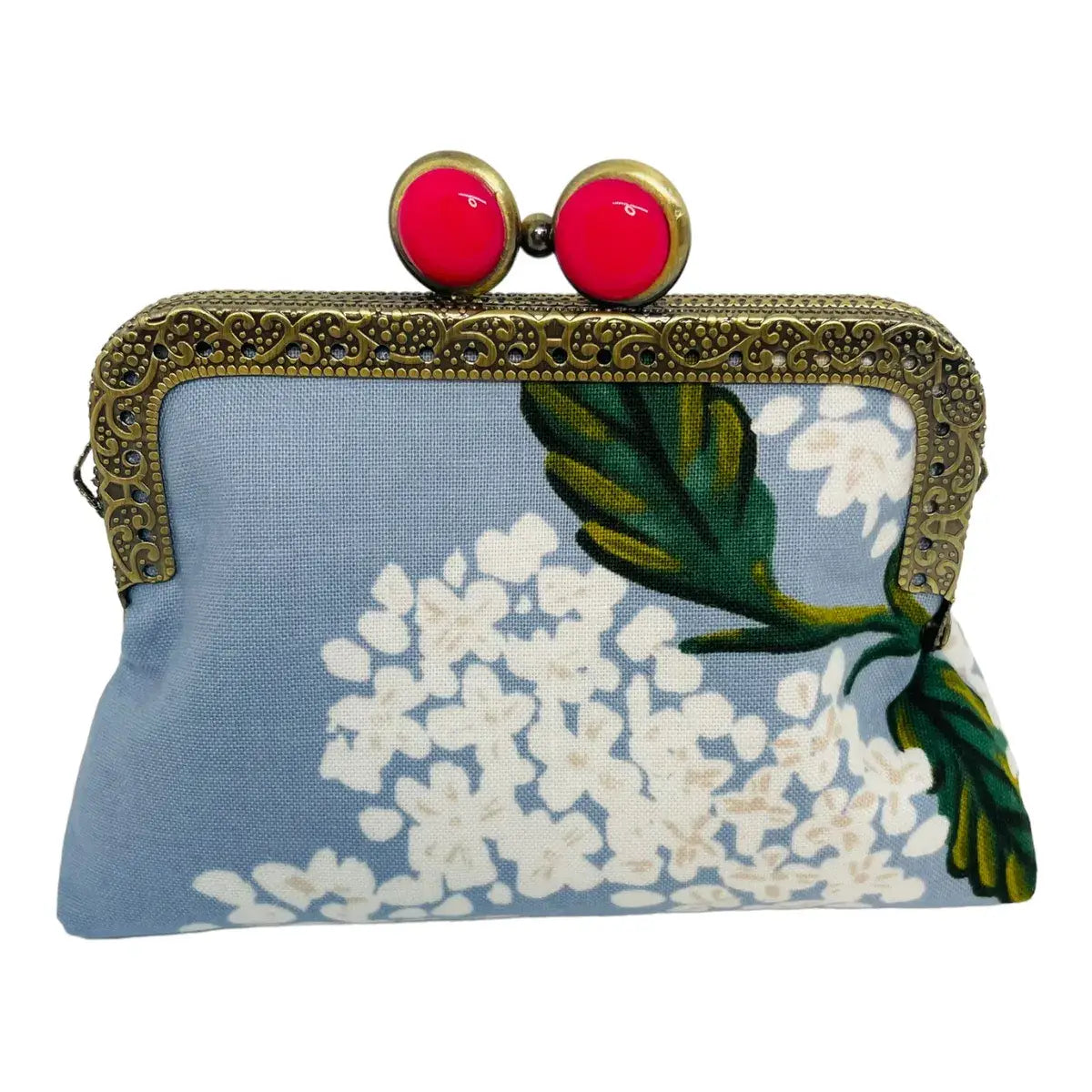 Hydrangea in Blue Handmade Pouch by Kiki & Syds