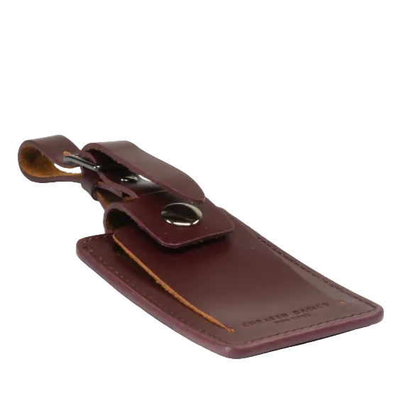 Brown Leather Luggage Tag