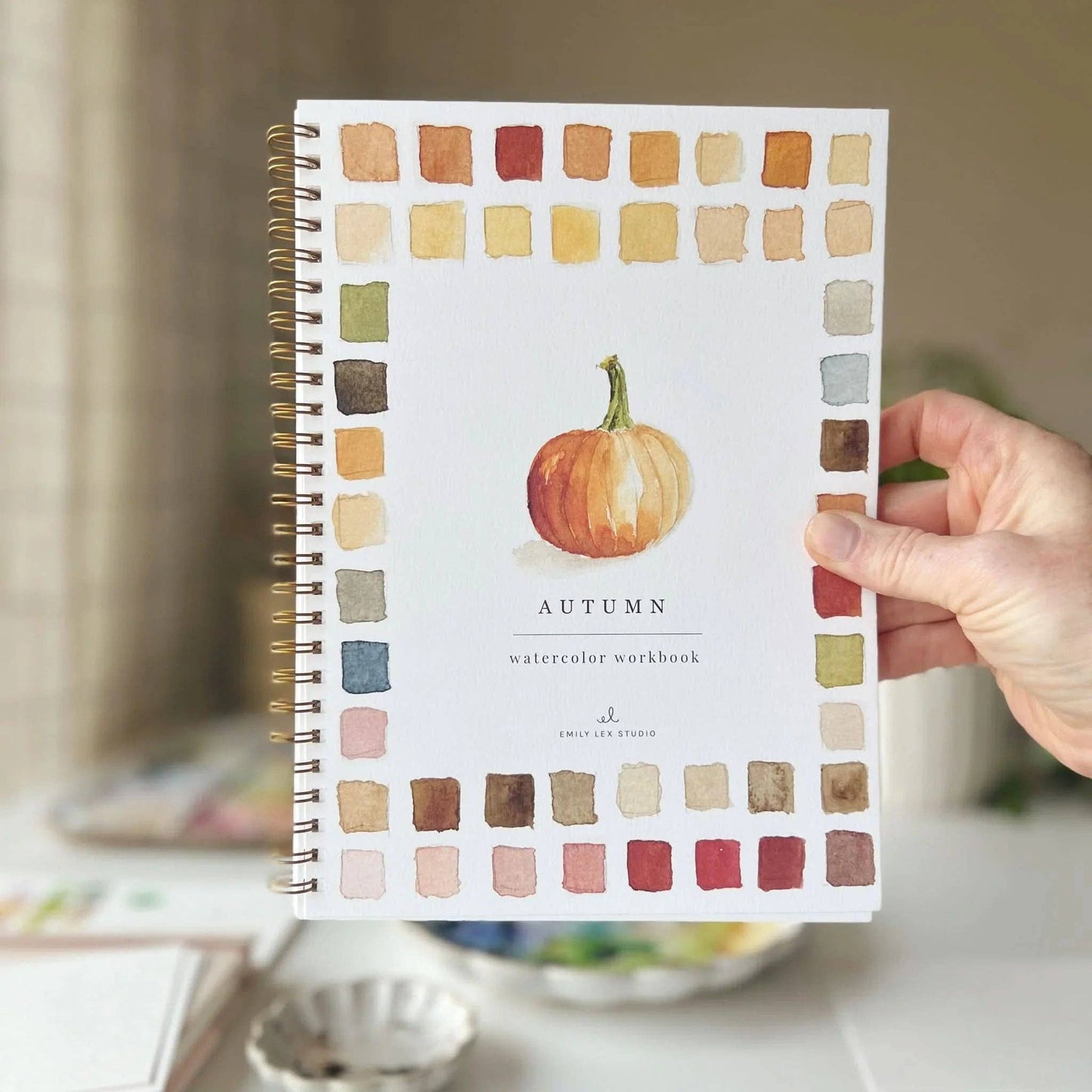 Autumn Watercolor Workbook by Artist Emily Lex