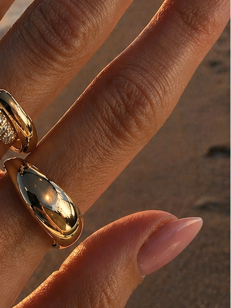14kt Gold Vermeil Tide Ring - Size 6