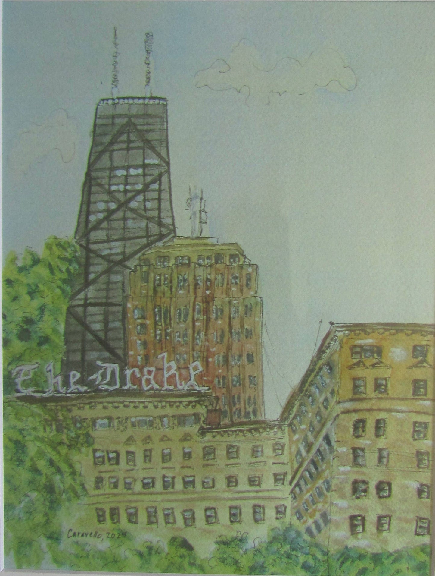 The Drake Hotel Framed Print by Maggie Caravello