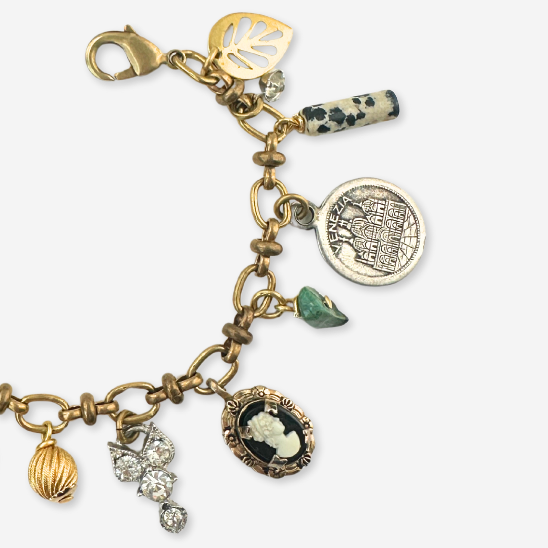 The Vivienne - Repurposed Vintage Charm Bracelet