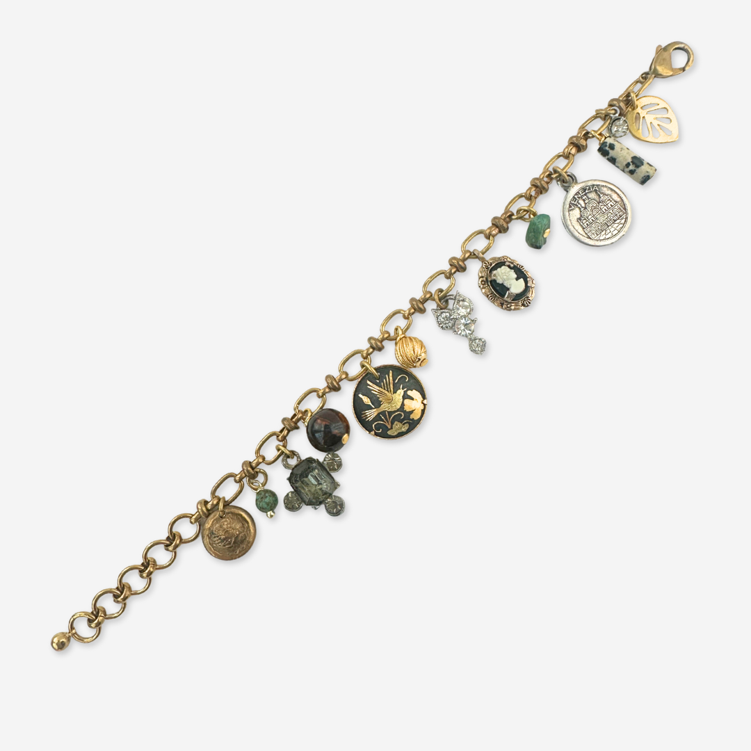 The Vivienne - Repurposed Vintage Charm Bracelet