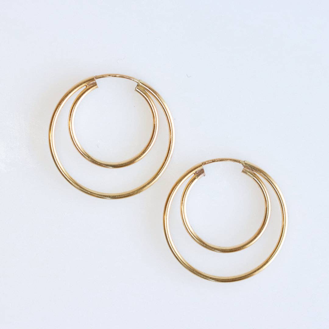 Endless Gold Filled Double Hoops