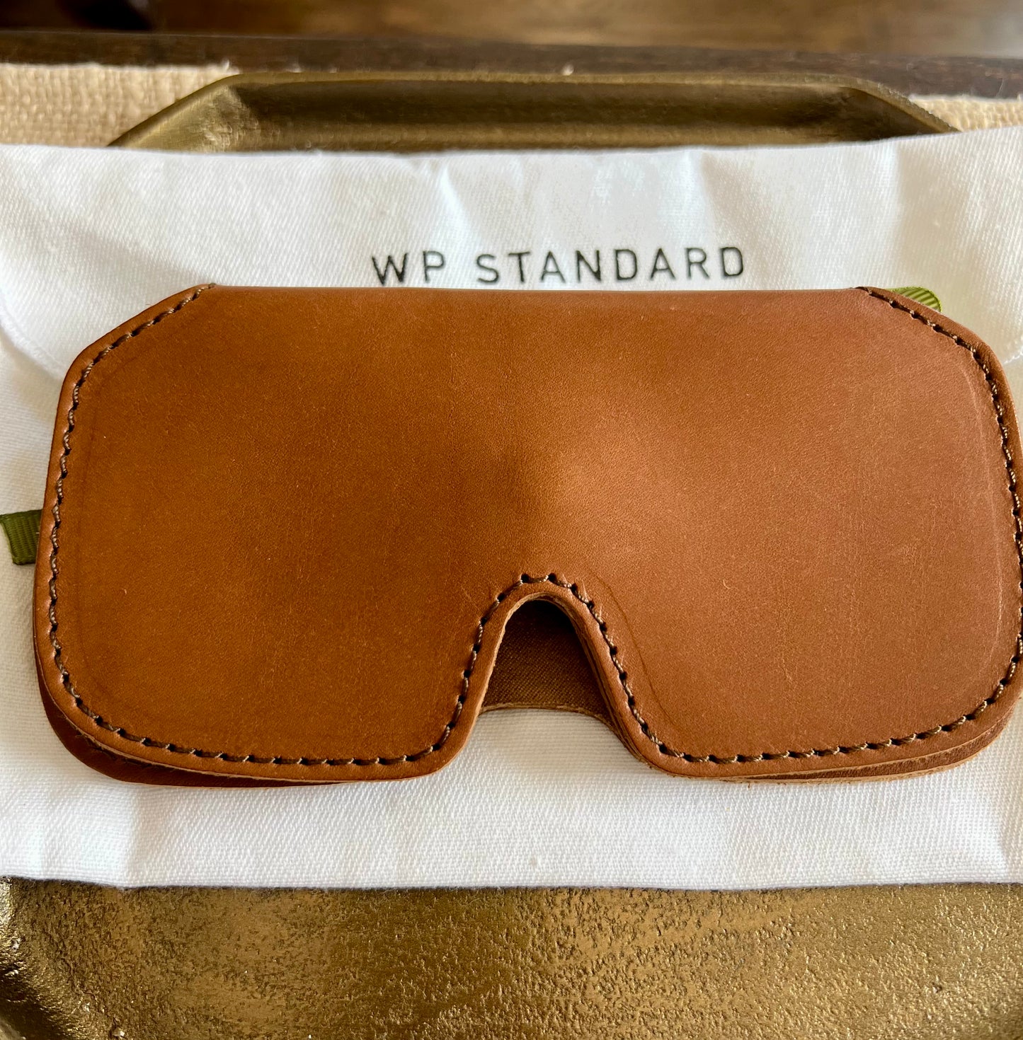 Tan Leather Sunglasses Case