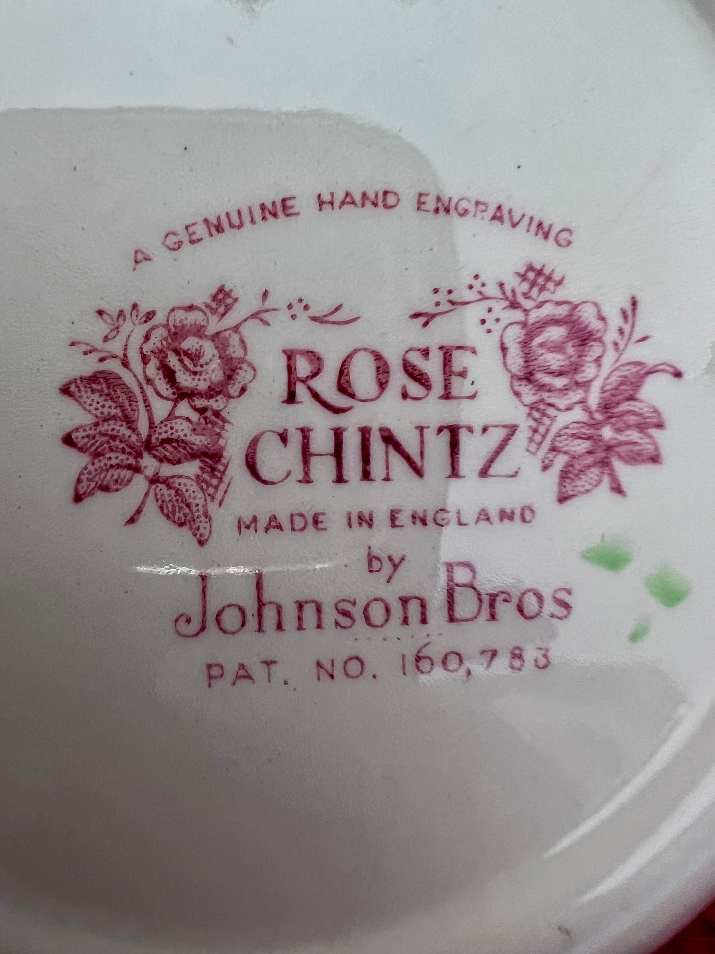 Vintage Johnson Bros “Rose Chintz” Ironstone Bowl - England Approx Circa Mid-20th Century