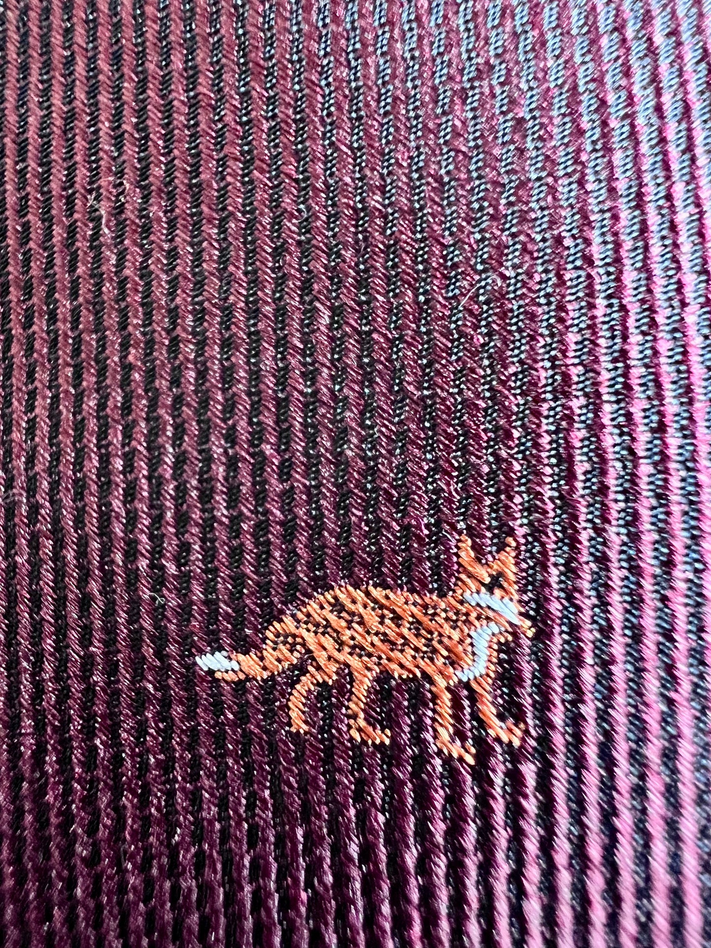 Burgundy Fox 100% Silk Handmade Necktie