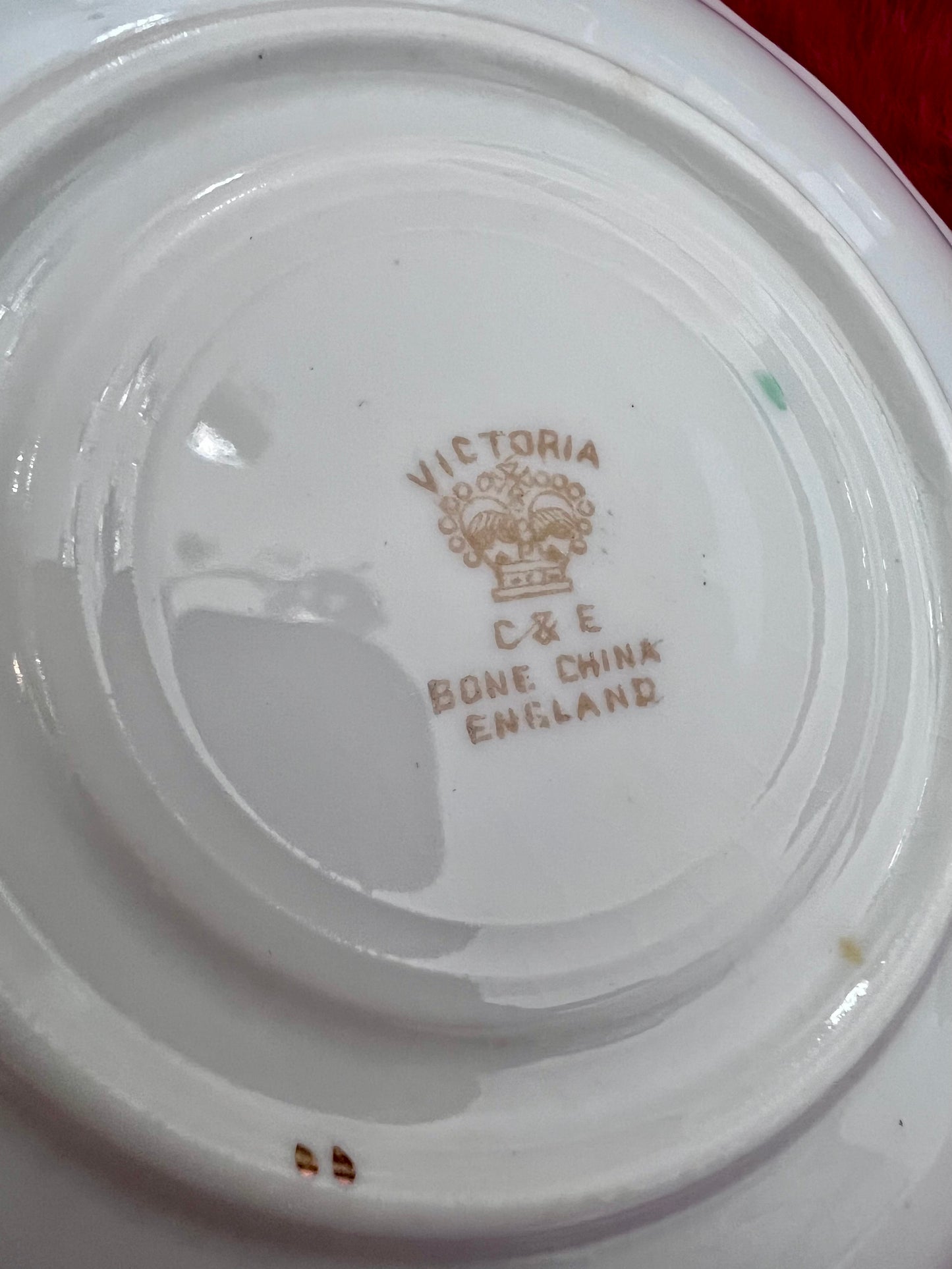 Vintage C&E “Victoria” English Bone China Teacup & Saucer Circa 190s–1960s