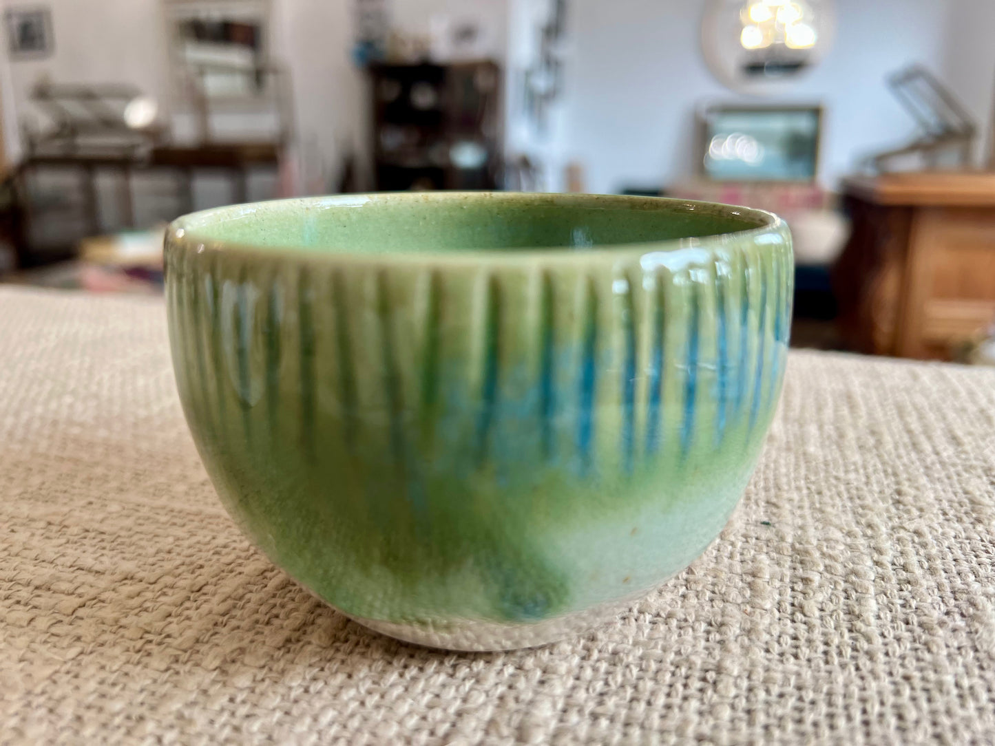 Light Blue & Cream Lil Bowl - Handmade by Potter Natalie Zelman