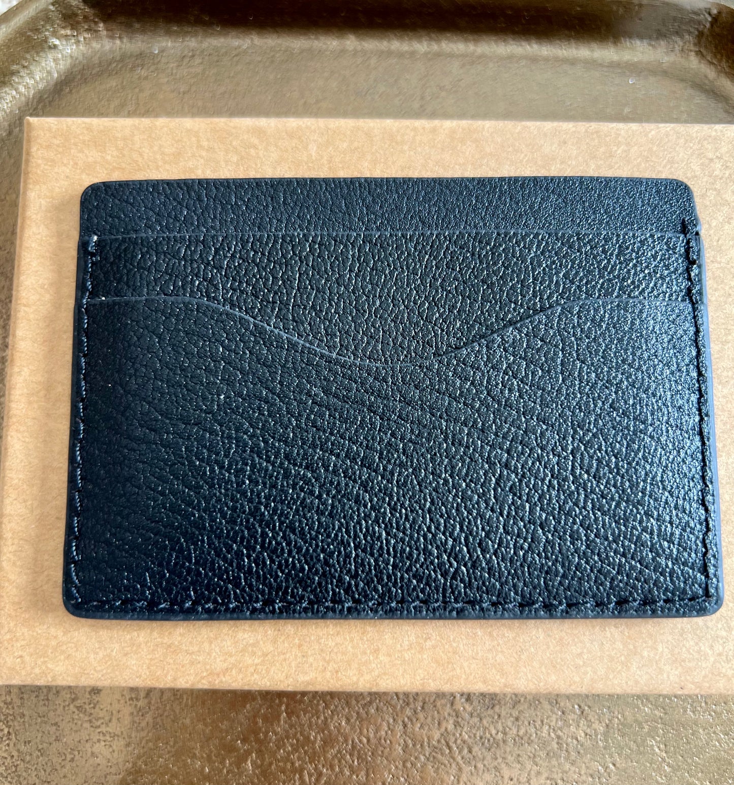 Black Leather Classic Cardholder Wallet