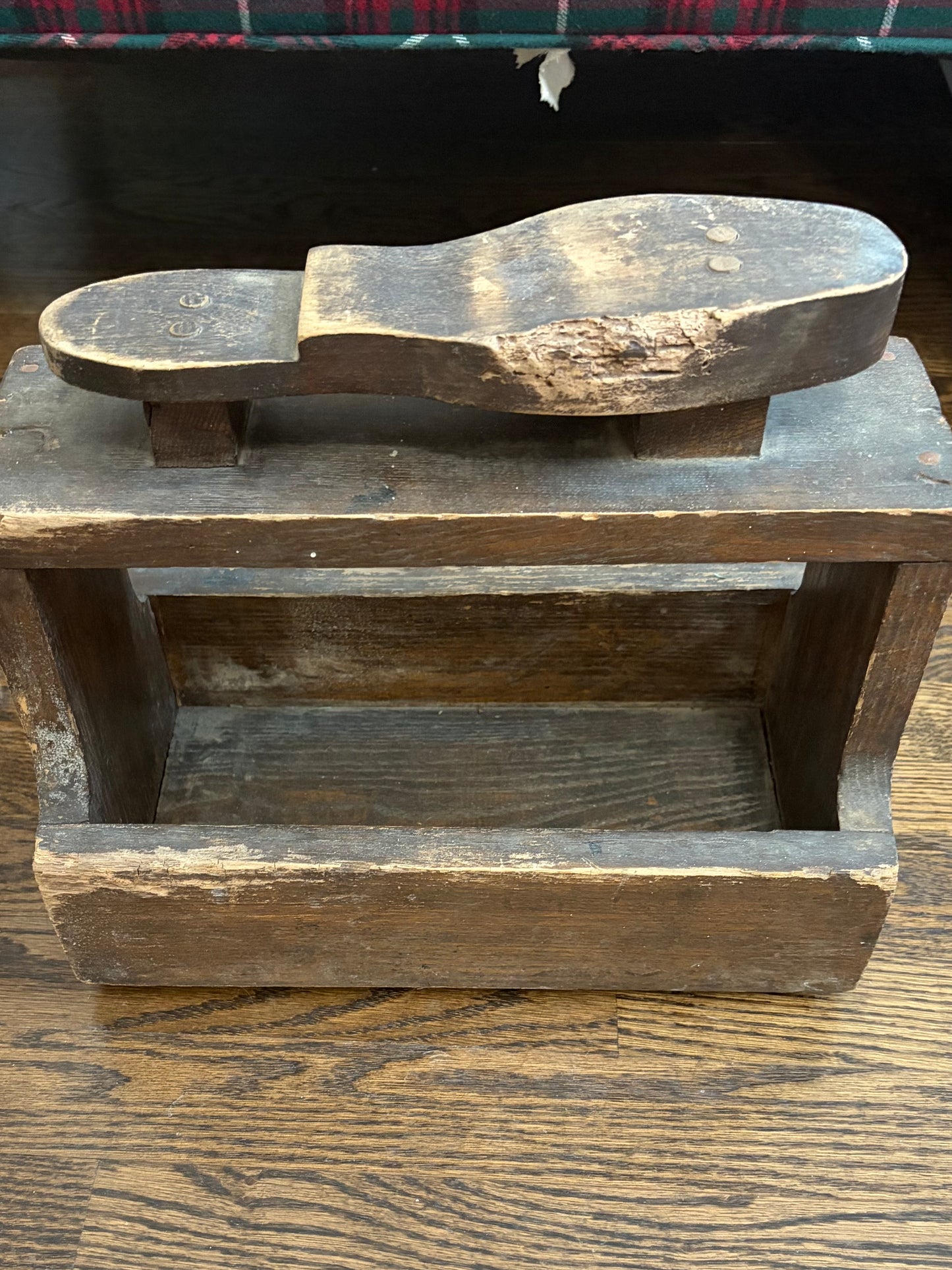 Vintage Wooden Shoe Shine Box