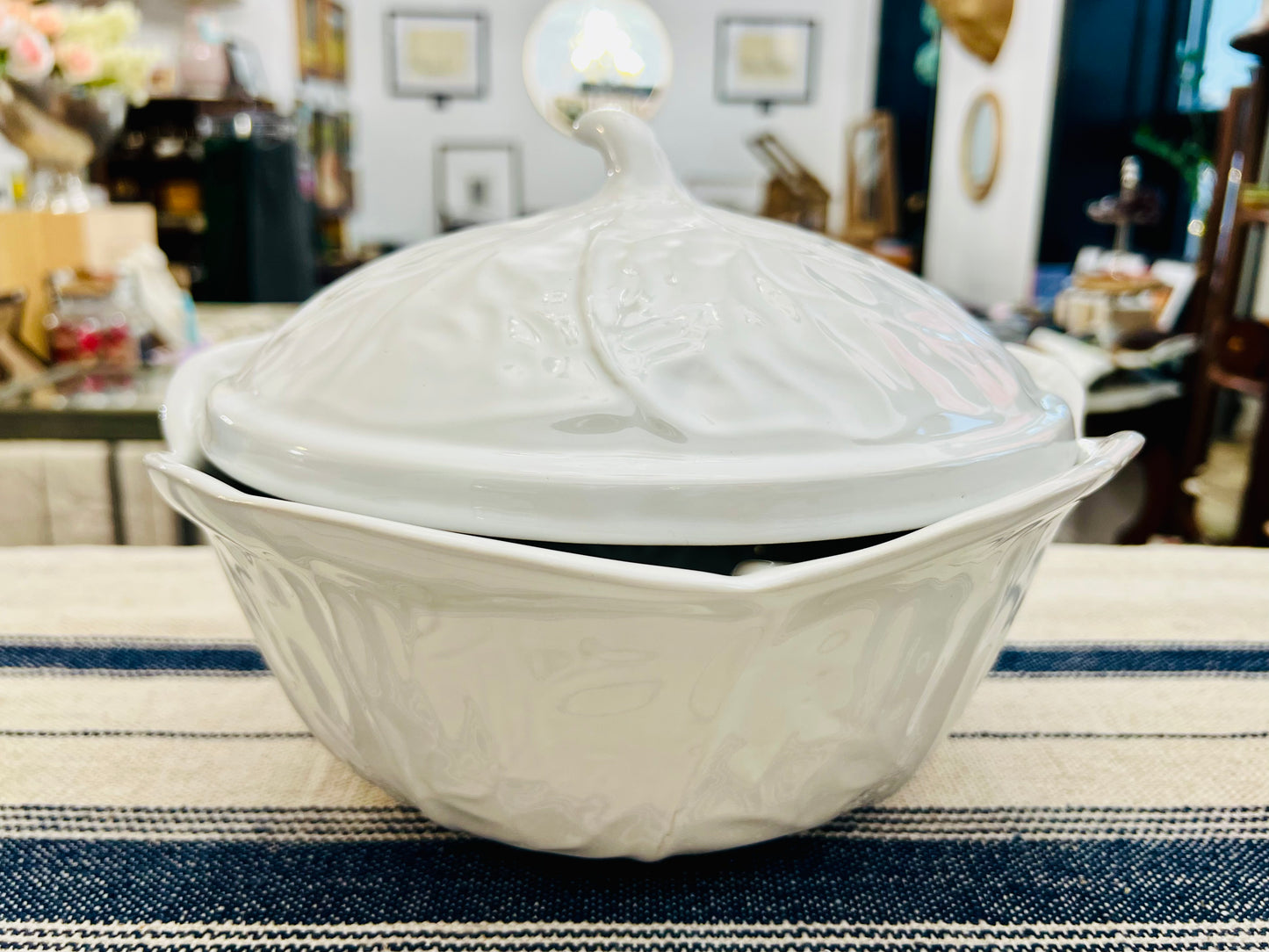 Large White Cabbage Baking & Serving Dish - Made in Portugal by Deltis