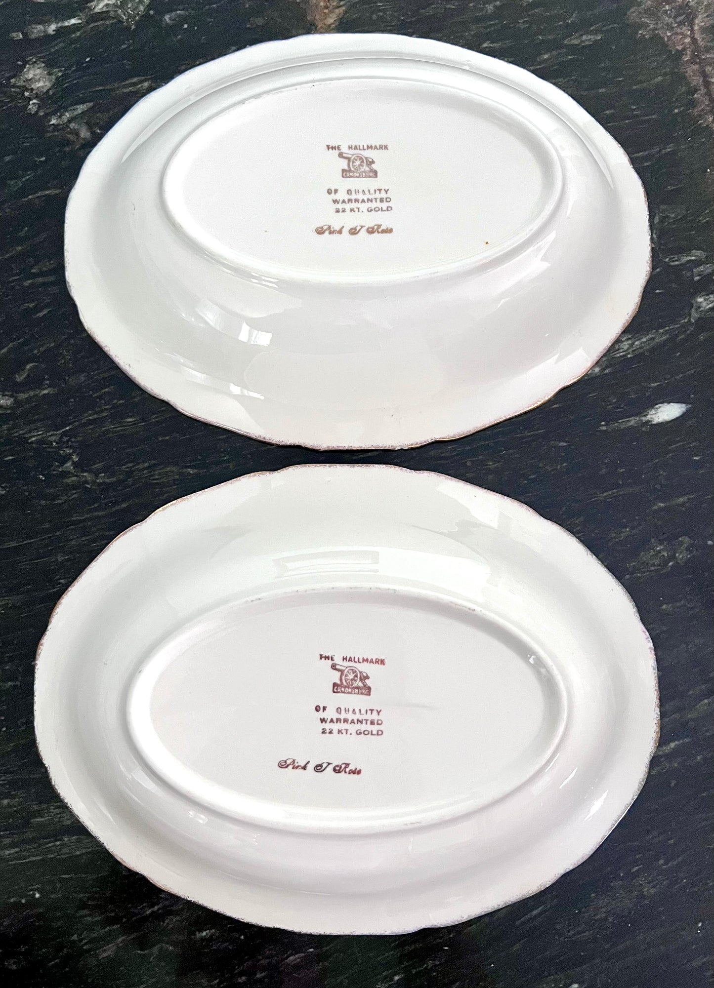 Cannonsburg Pink Rose China with 22KT Gold Trim – 92-Piece Heirloom Set
