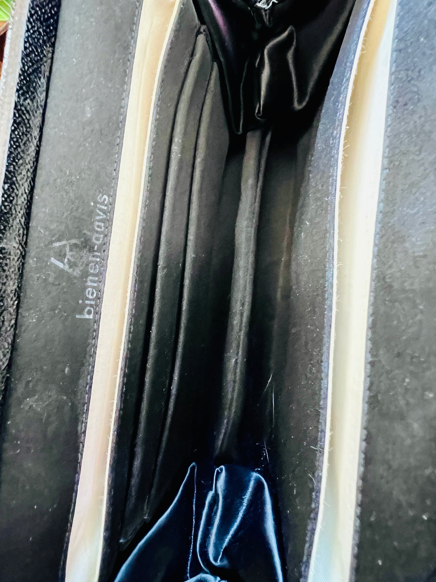 Vintage Bienan-Davis Black Stefano Leather Clutch Circa Mid-20th Century