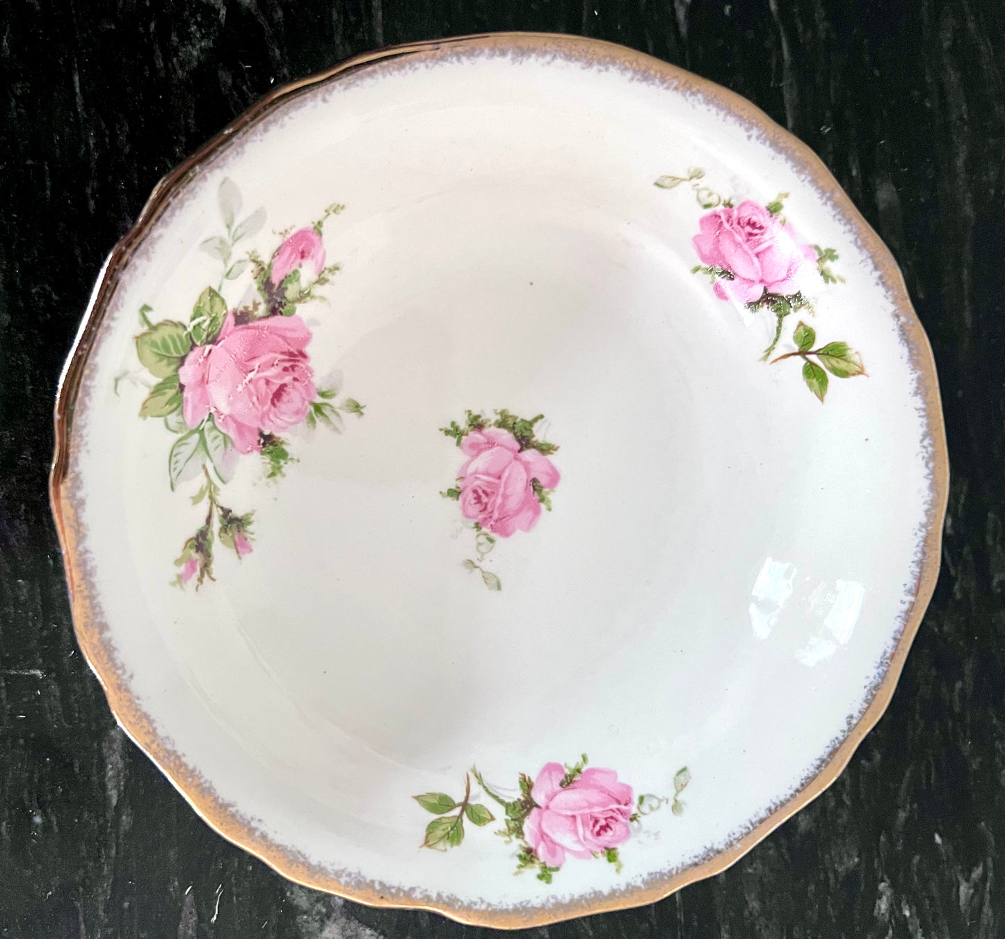Cannonsburg Pink Rose China with 22KT Gold Trim – 92-Piece Heirloom Set