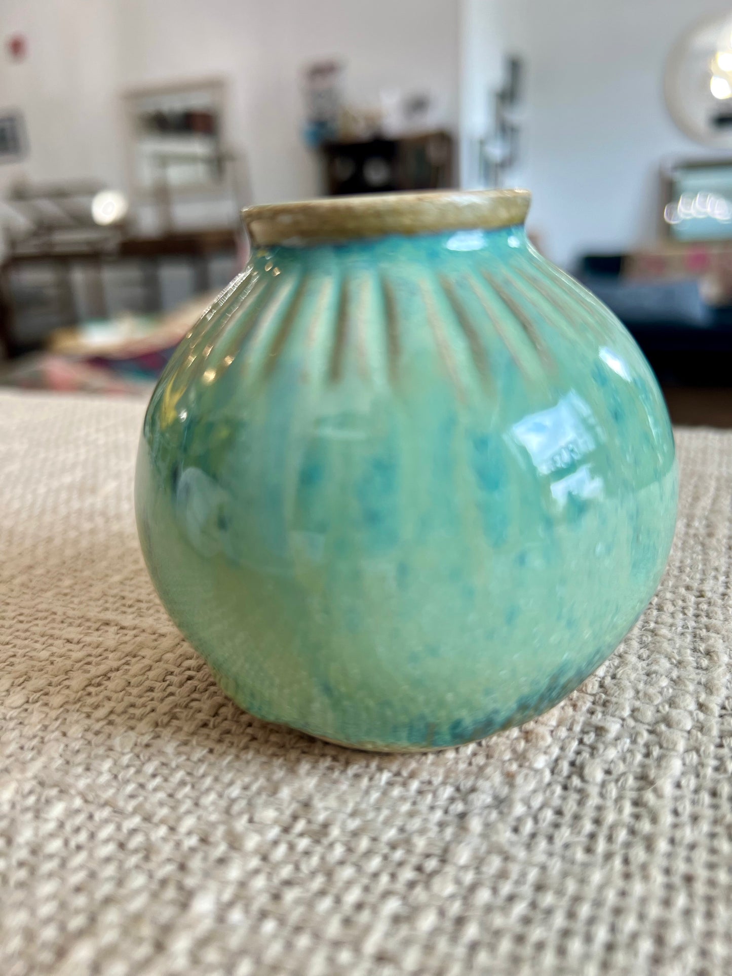 Little Blue Bud Vase - Handmade by Ceramic Artist Natalie Zelman