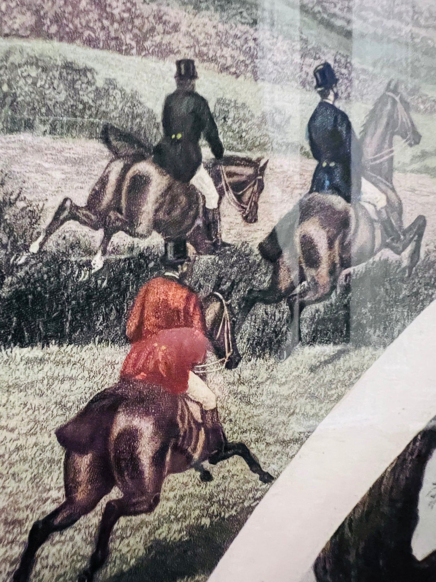 Vintage "A Day With The Harriers" Wood-Framed Print by British Artist William Henry Tuck