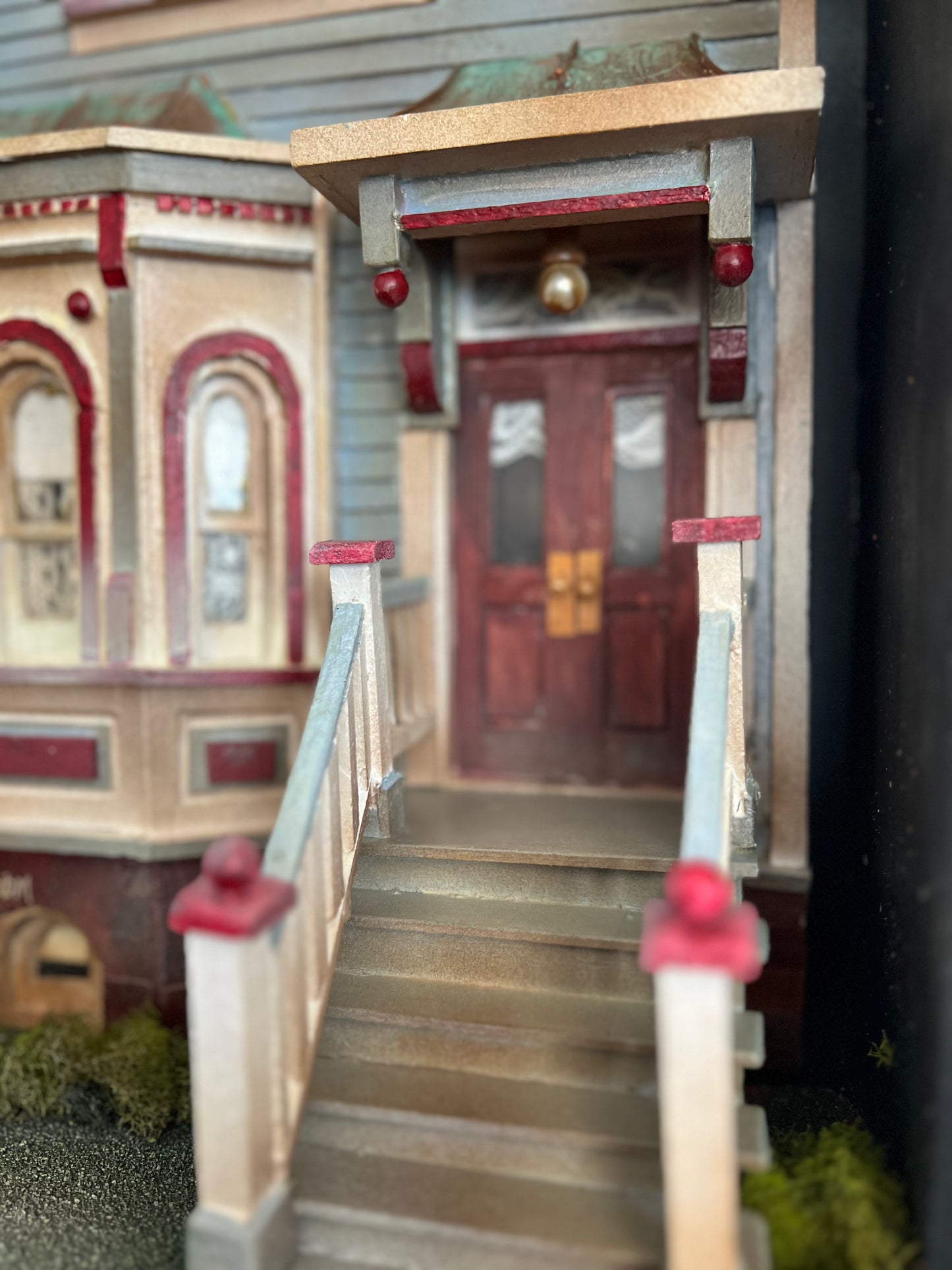 Chicago Victorian Cottage 2 - Shadow Box by Artist Dick Dahlstrom