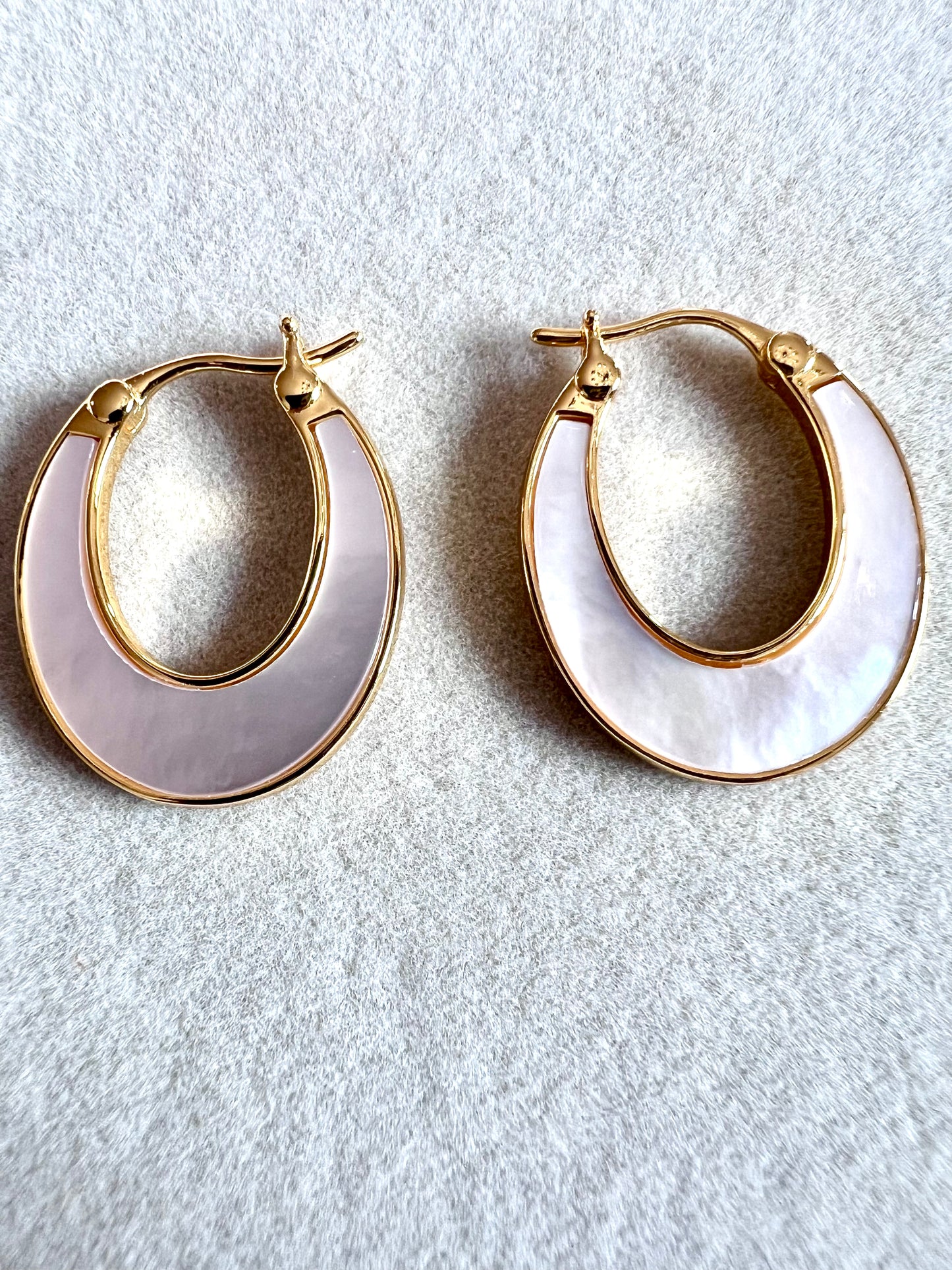 Mother of Pearl Moon Phase Hoops