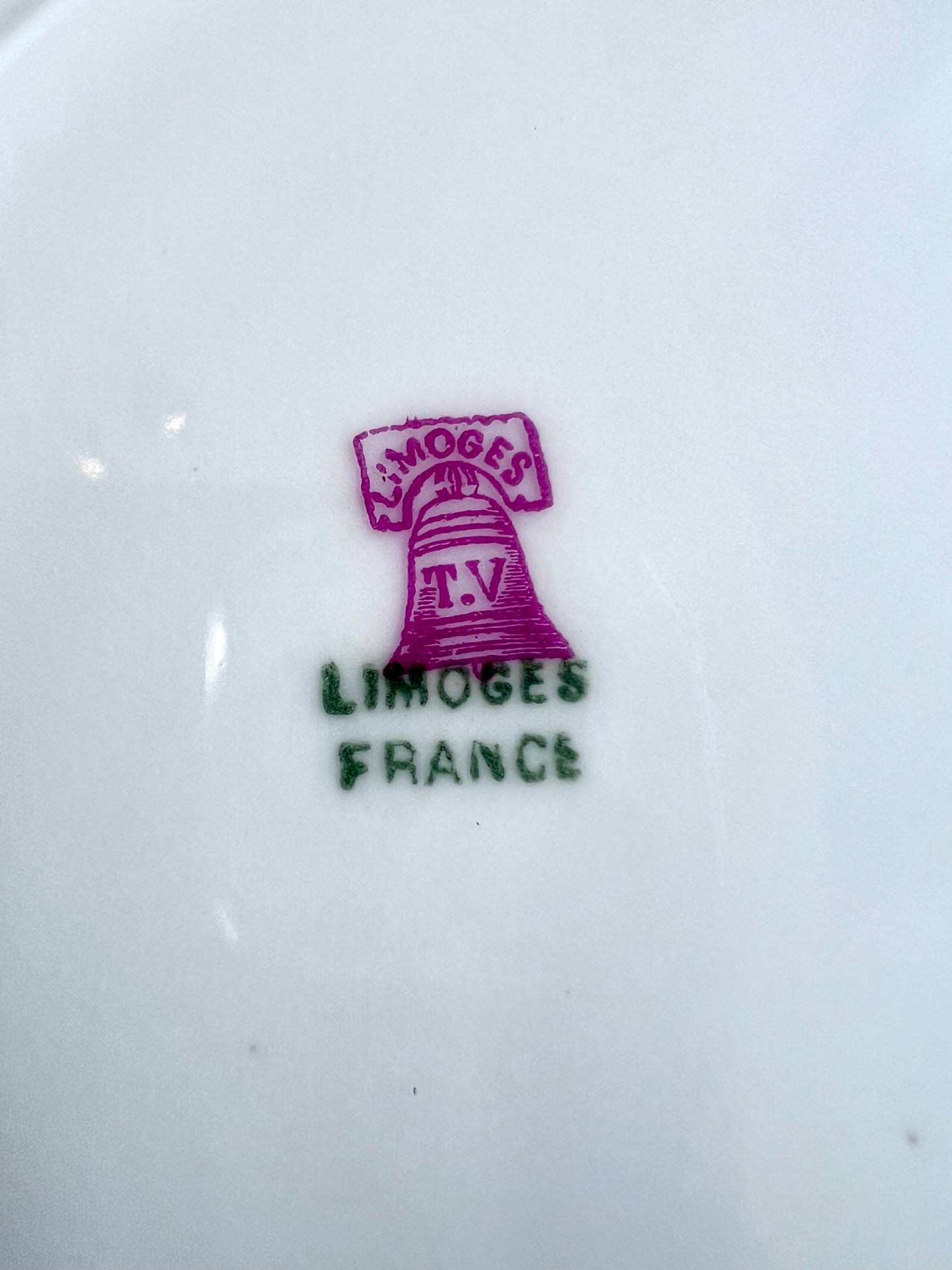 Antique Tressemann & Vogt Limoges France Dinner Plate, Circa 1892–1907