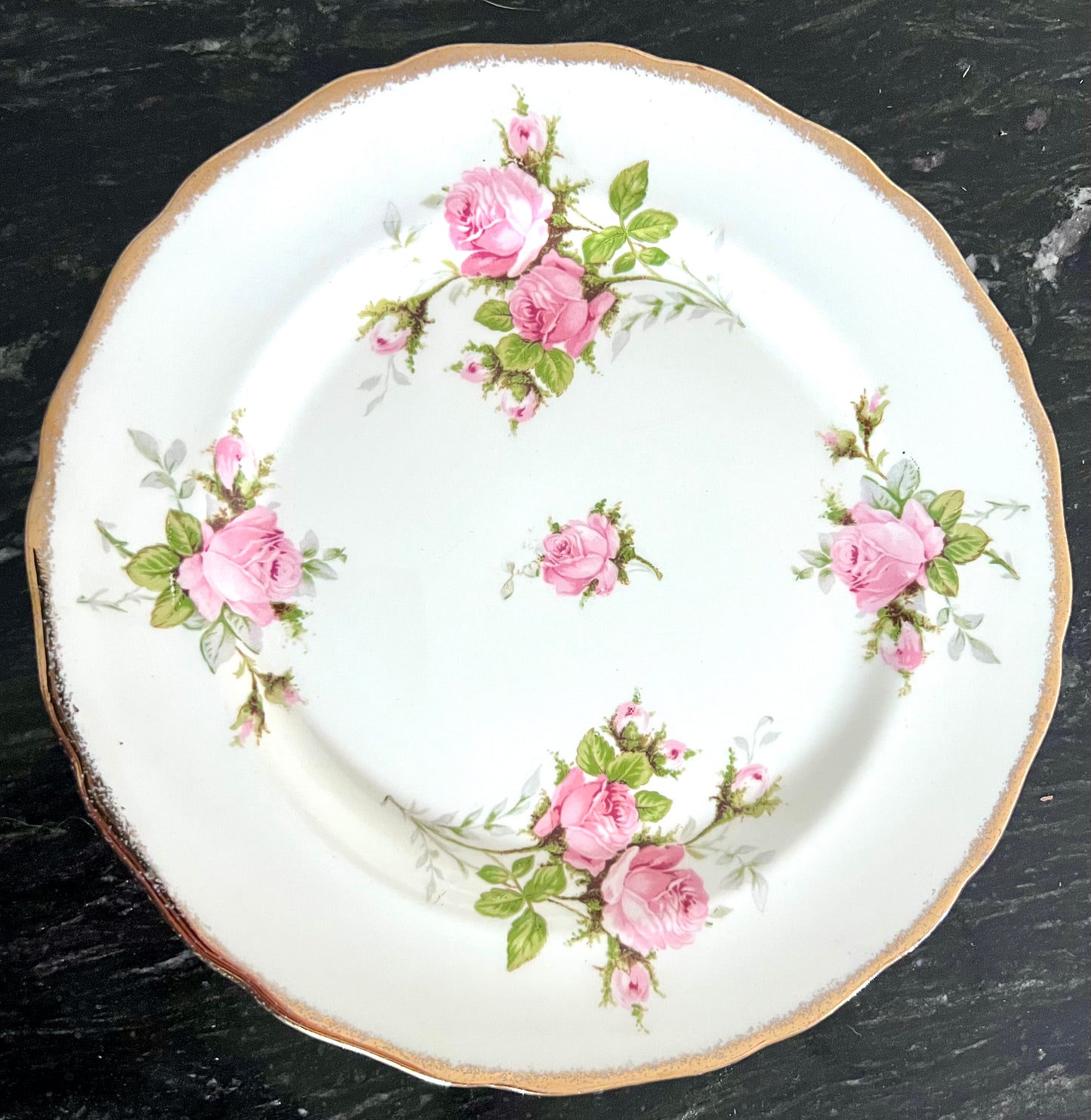 Cannonsburg Pink Rose China with 22KT Gold Trim – 92-Piece Heirloom Set