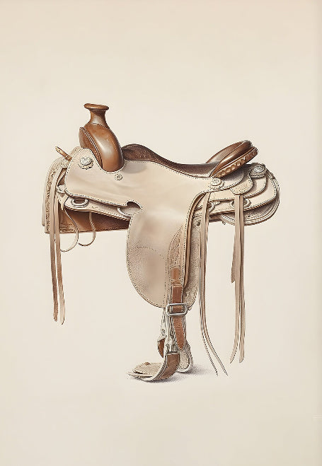 Saddle - Equestrian print