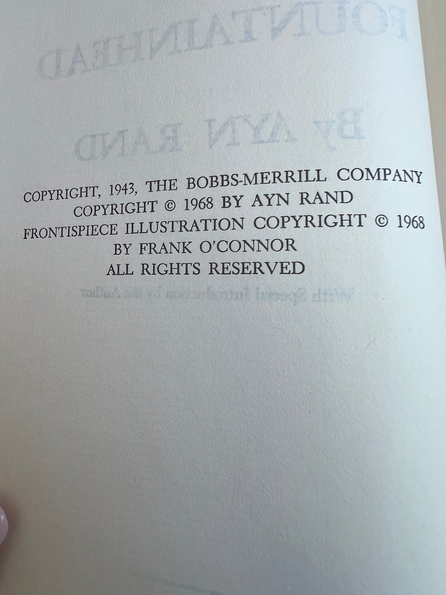Vintage The Fountainhead by Ayn Rand, International Collectors Library, Copyright 1968 - Hardcover