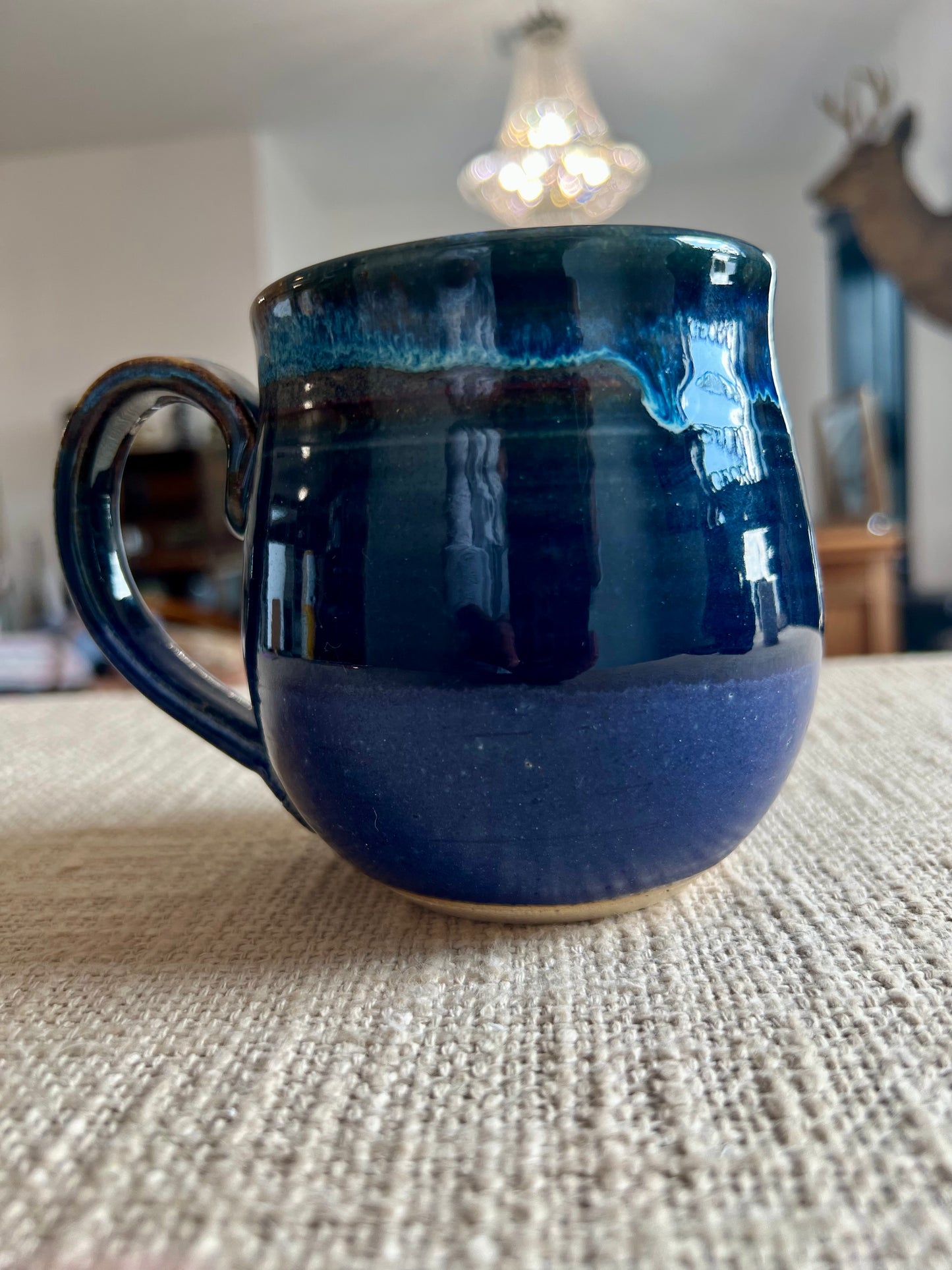 Deep Blue Mug - Handmade by Ceramic Artist Natalie Zelman