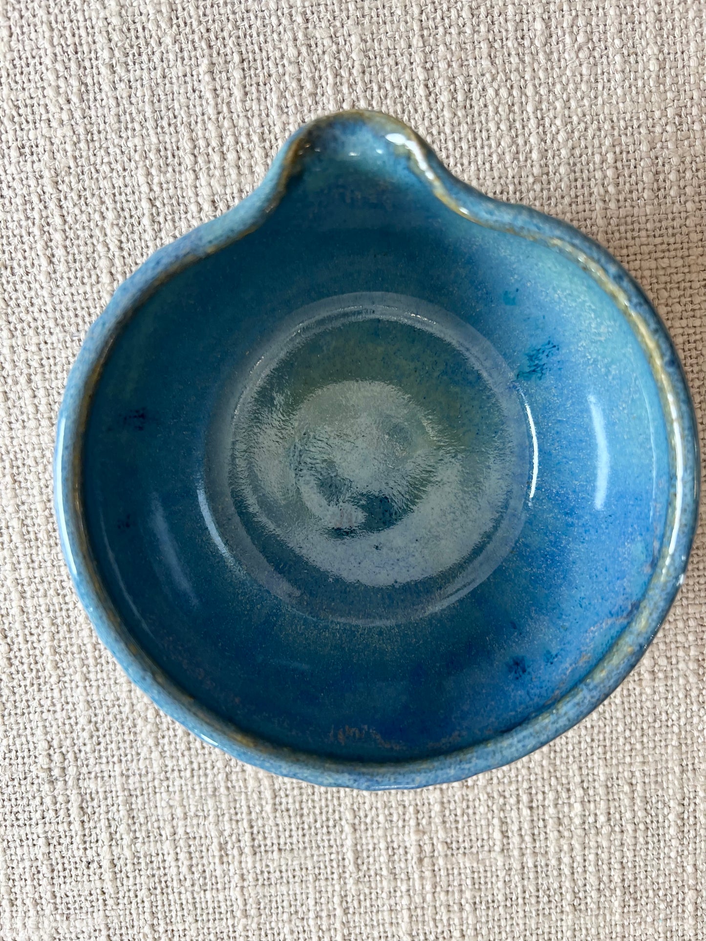 Peacock Textured Bowl - Handmade by Ceramic Artist Natalie Zelman