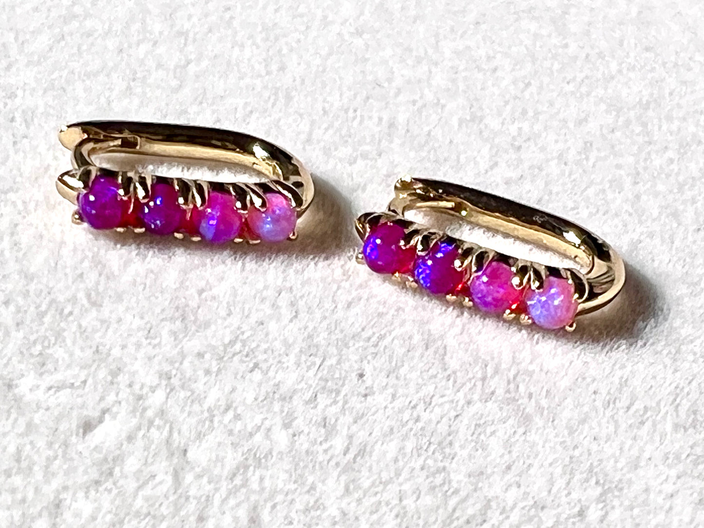 Pink Opal Ombre Earrings