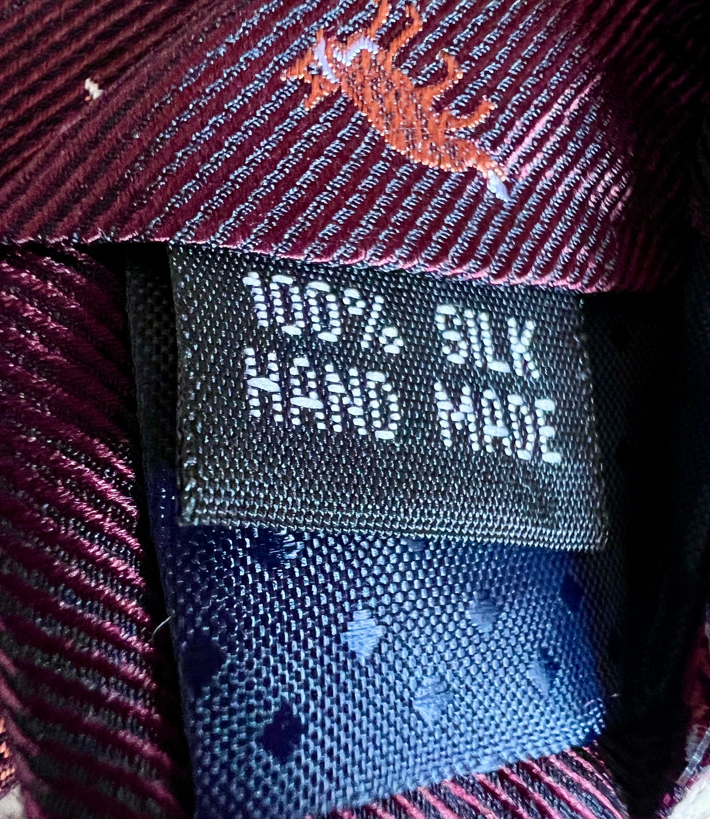 Burgundy Fox 100% Silk Handmade Necktie