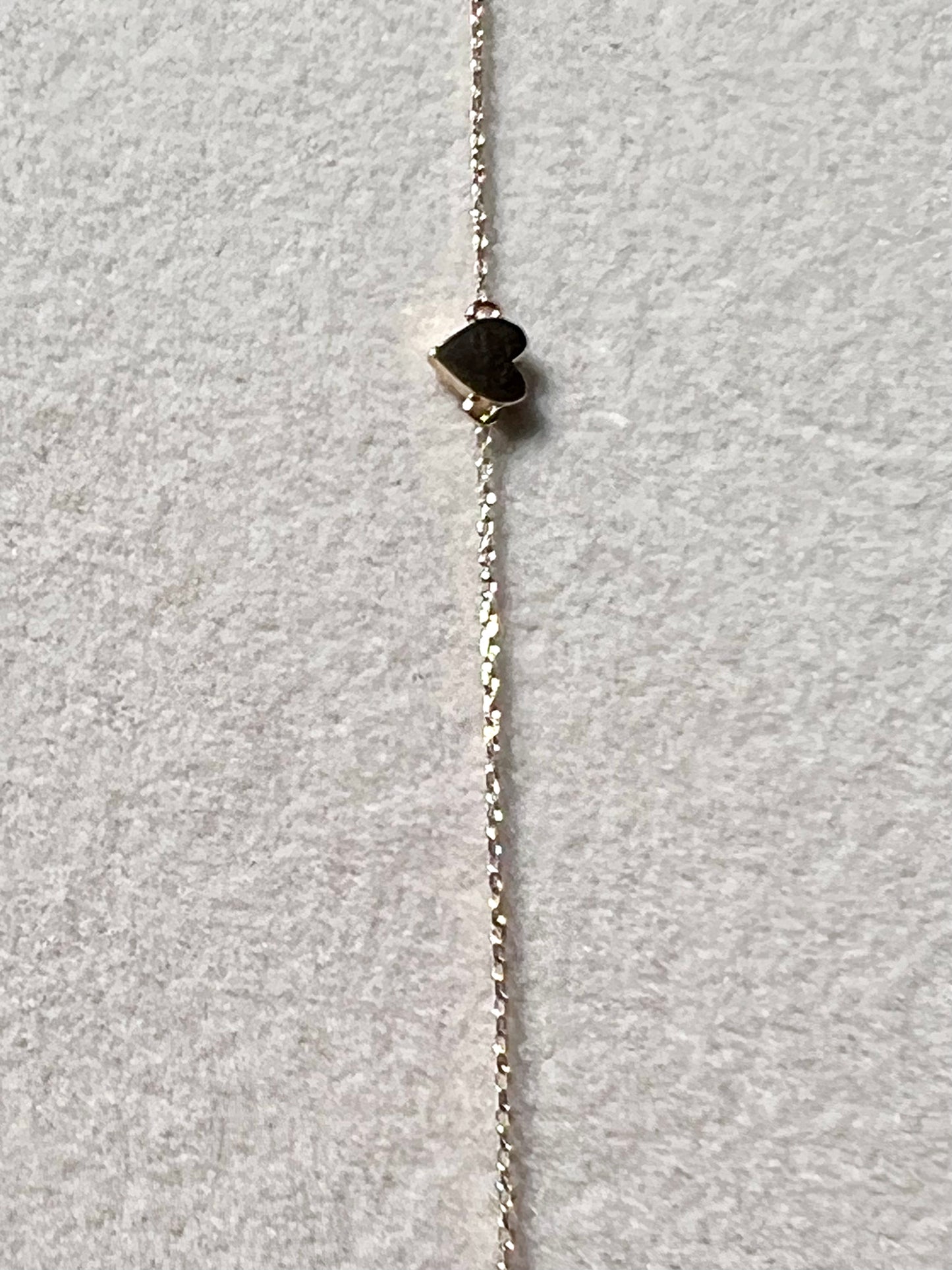 Solid Gold Lovers Heart Bracelet