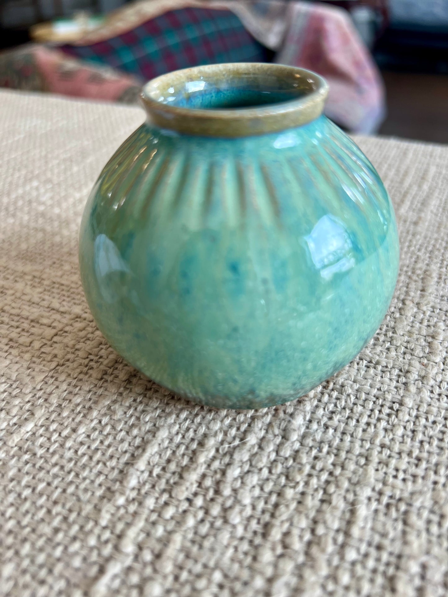 Little Blue Bud Vase - Handmade by Ceramic Artist Natalie Zelman