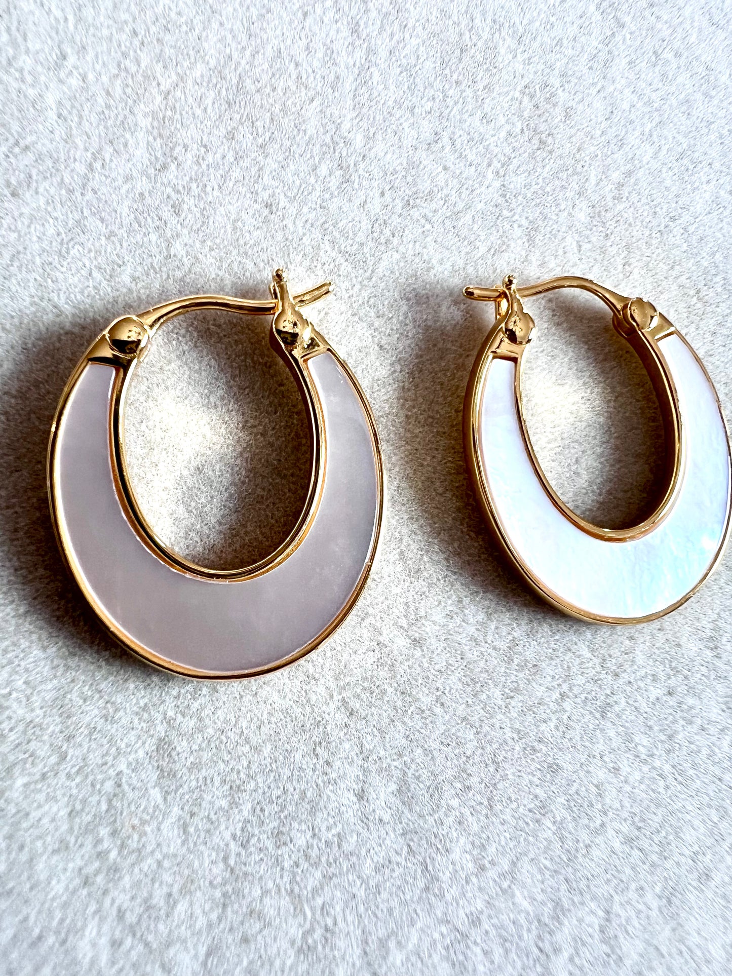 Mother of Pearl Moon Phase Hoops