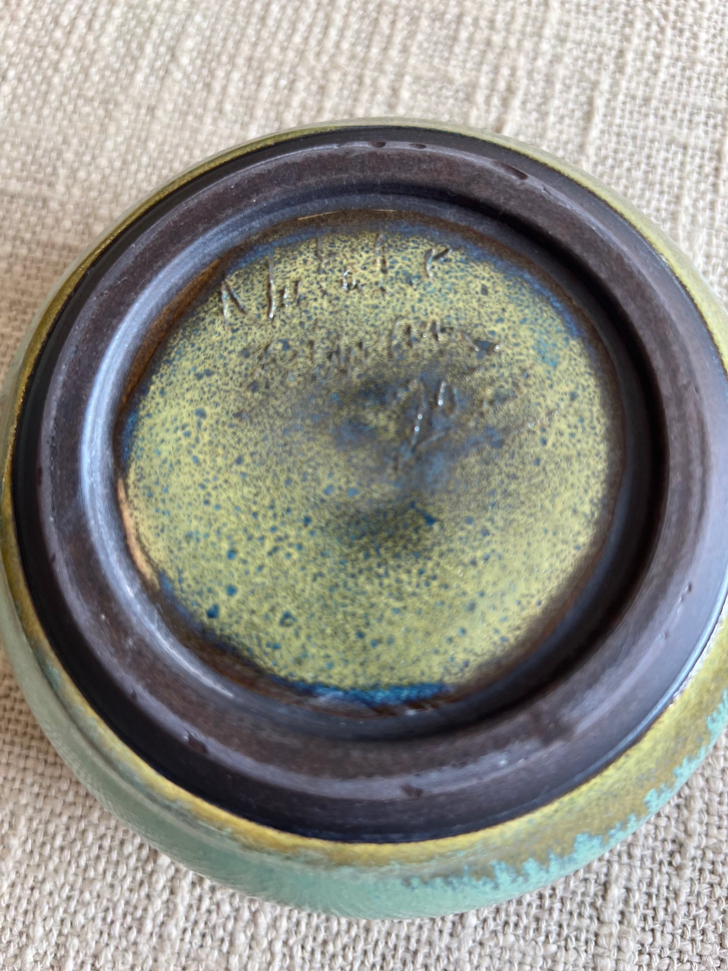 Turquoise Blue Wavy Bowl - Handmade by Potter Natalie Zelman