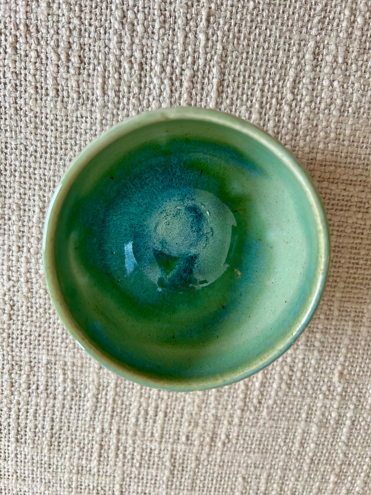 Light Blue & Cream Lil Bowl - Handmade by Potter Natalie Zelman
