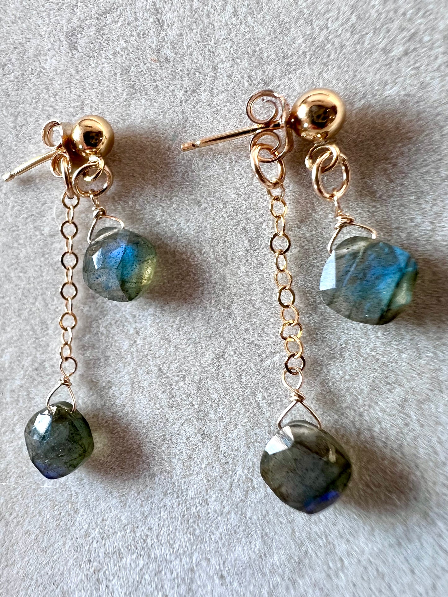 Labradorite & 14K Gold Fill Dangle Earrings