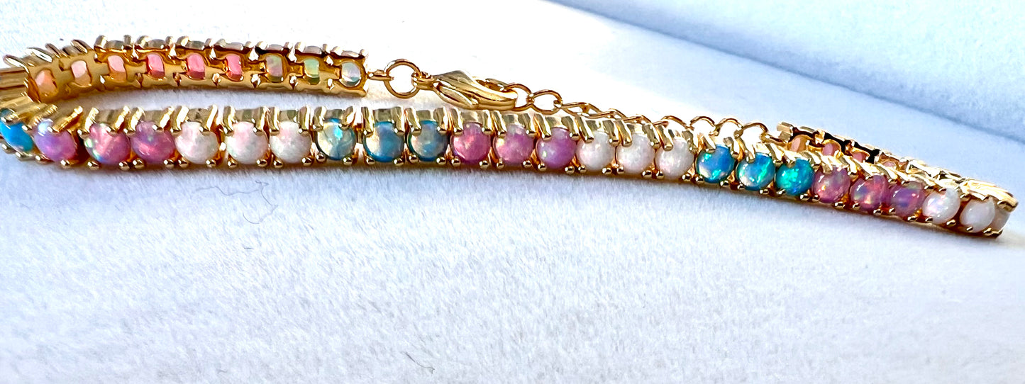 Lab Opal Ombré Tennis Bracelet