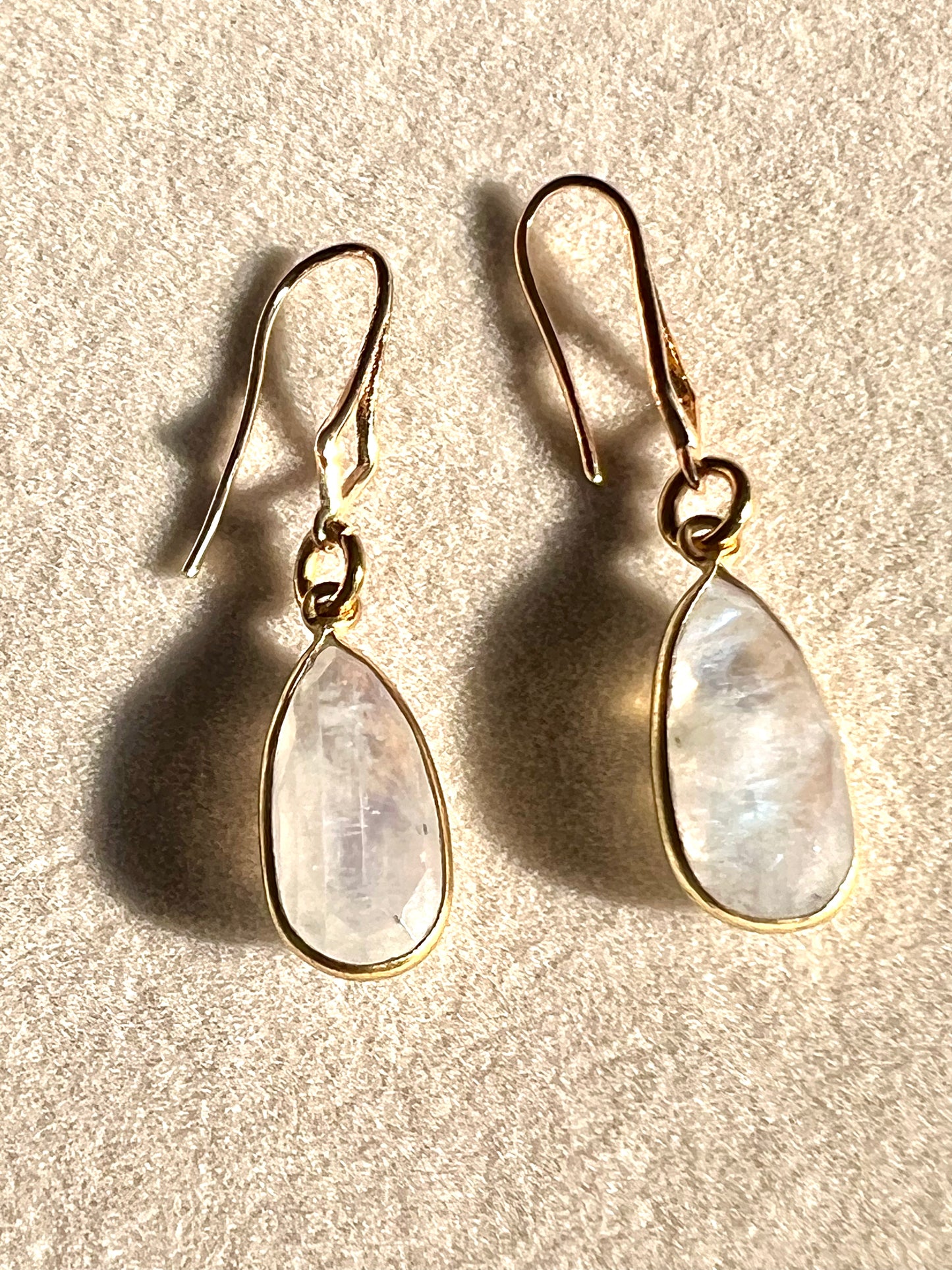 Moonstone Tear Drop Earrings