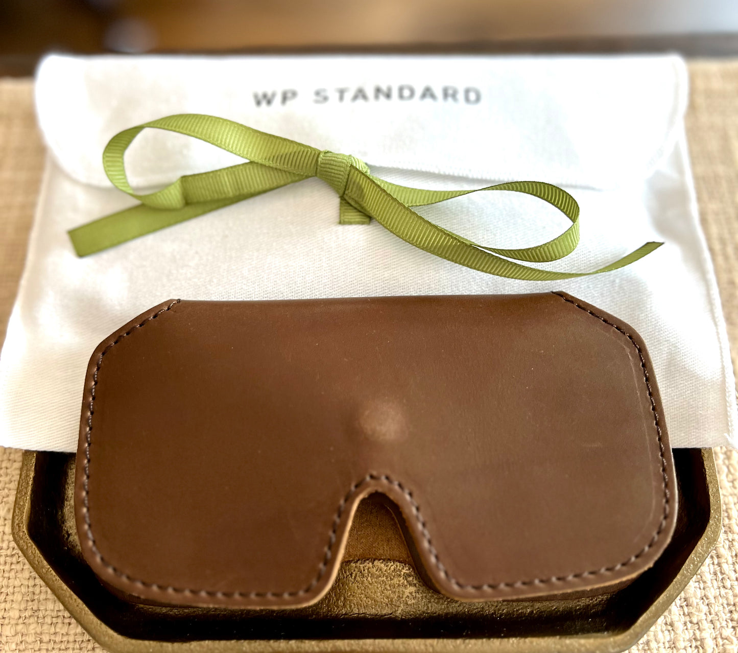 Chocolate Brown Full-Grain Leather Sunglasses Case