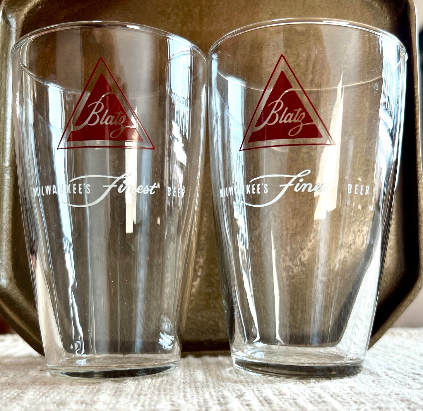 Blatz Beer Glasses - Set of 2