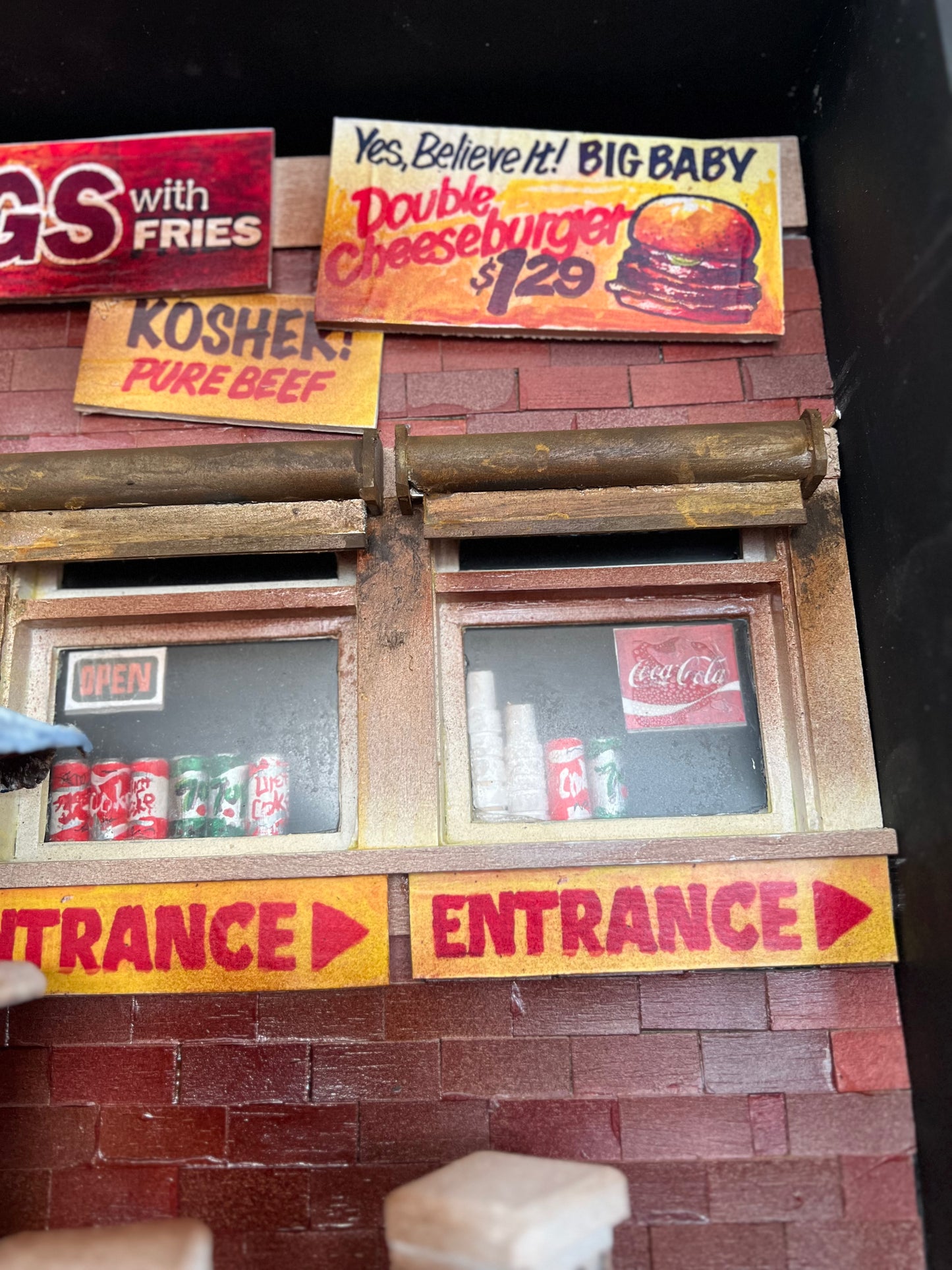 Diane's Fancy Chicago Hot Dogs - Shadow Box by Artist Dick Dahlstrom